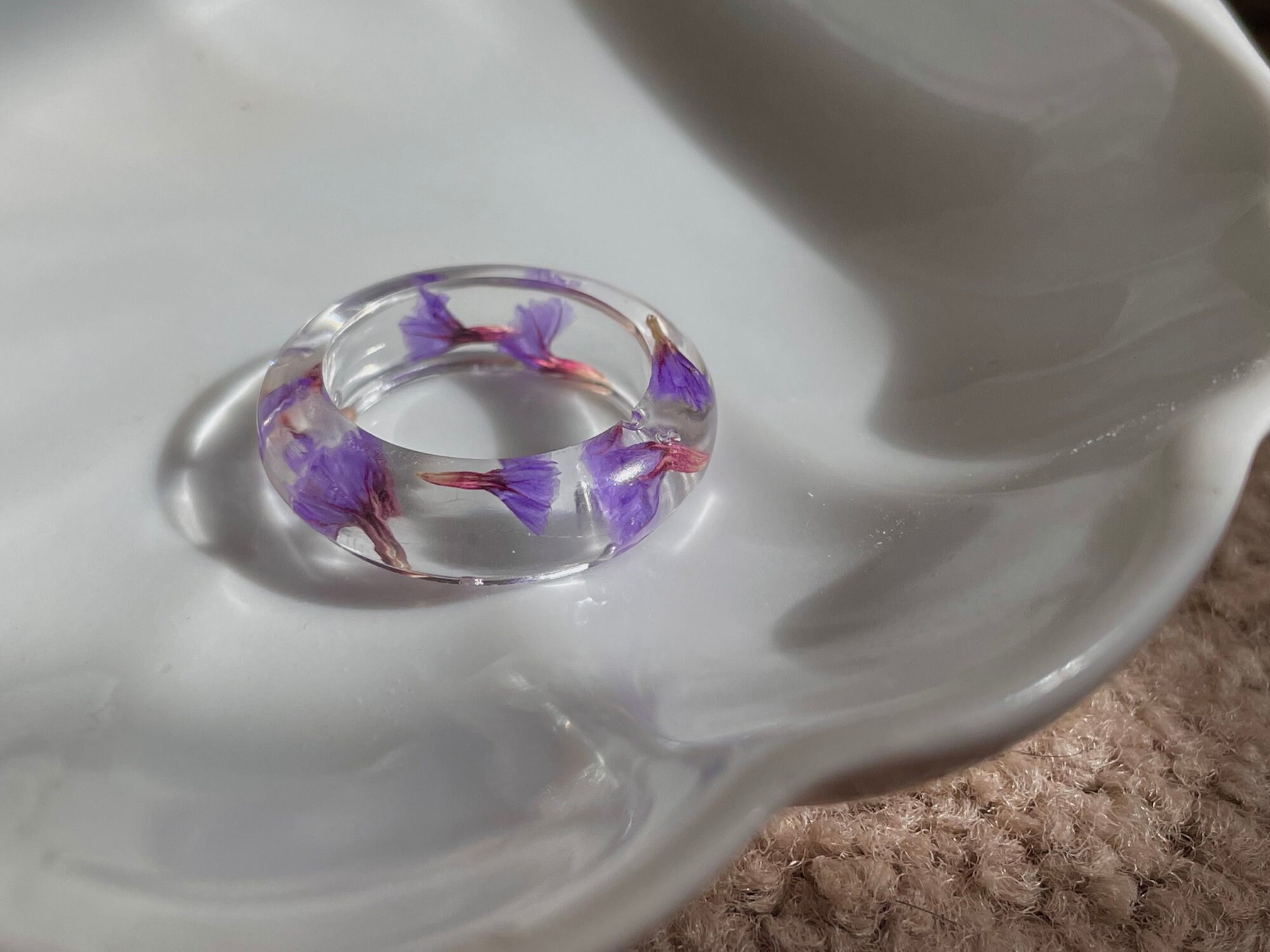 Pressed Flower Rings. Resin Flower Rings. Real Flower Ring. Etsy
