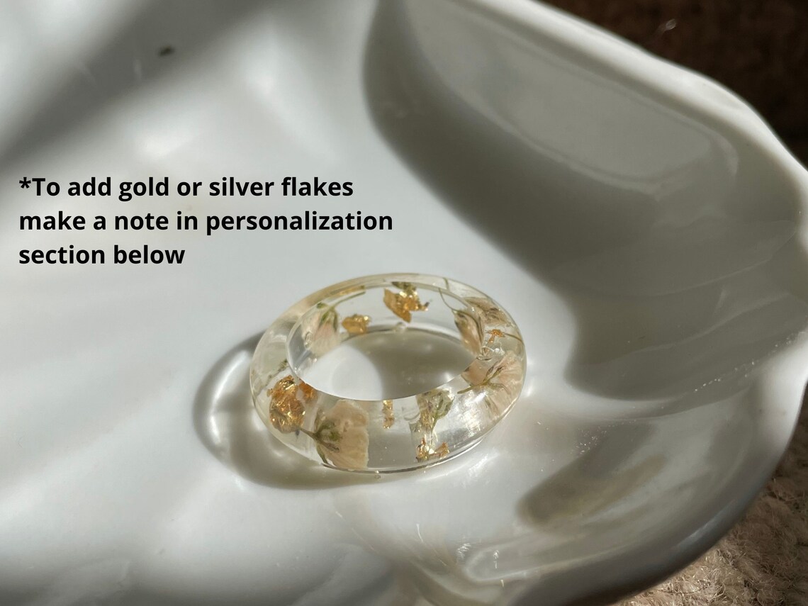 Pressed Flower Rings. Resin Flower Rings. Real Flower Ring. Etsy