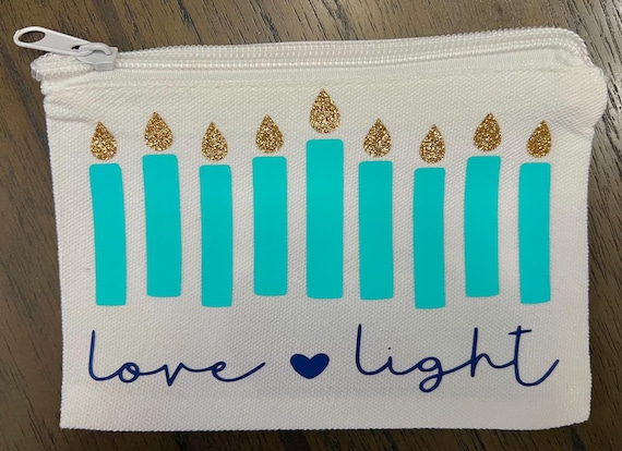 Hanukkah Vinyl Zipper Pouches