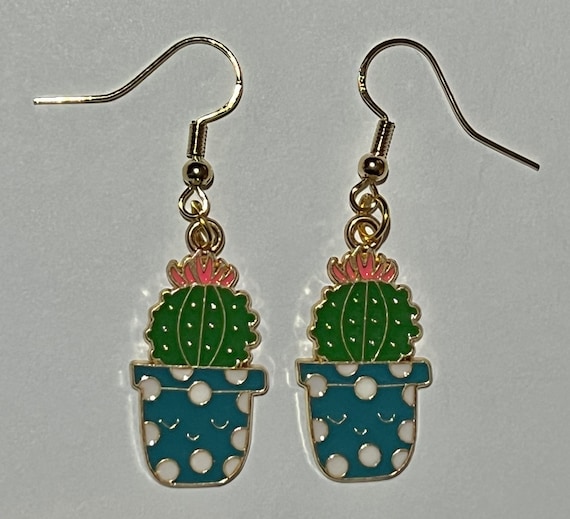 Potted Cactus Earrings