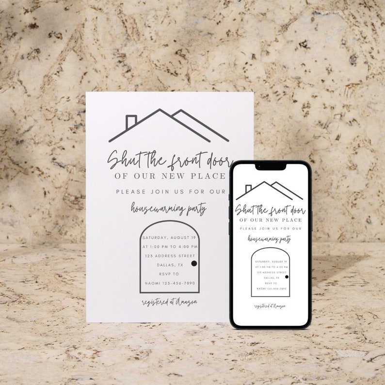 Editable Housewarming Invitation, Digital Housewarming Invitation ...