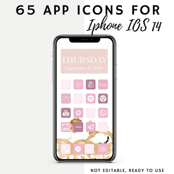 Light Pink Iphone Icons : Most ios devices come with a default picture.