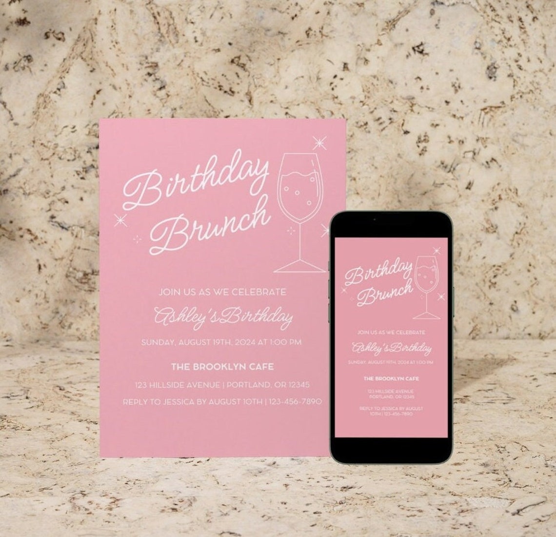 Birthday Brunch Invitation Printable | Brunch Invitation Template ...