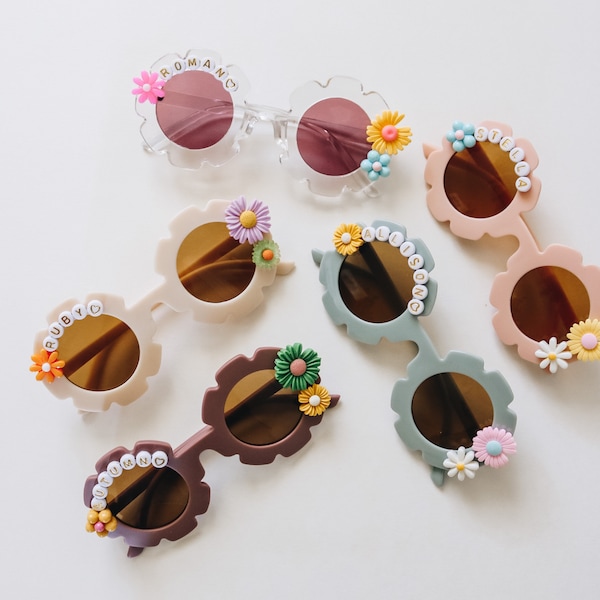 Personalised Groovy Flower Sunglasses Etsy