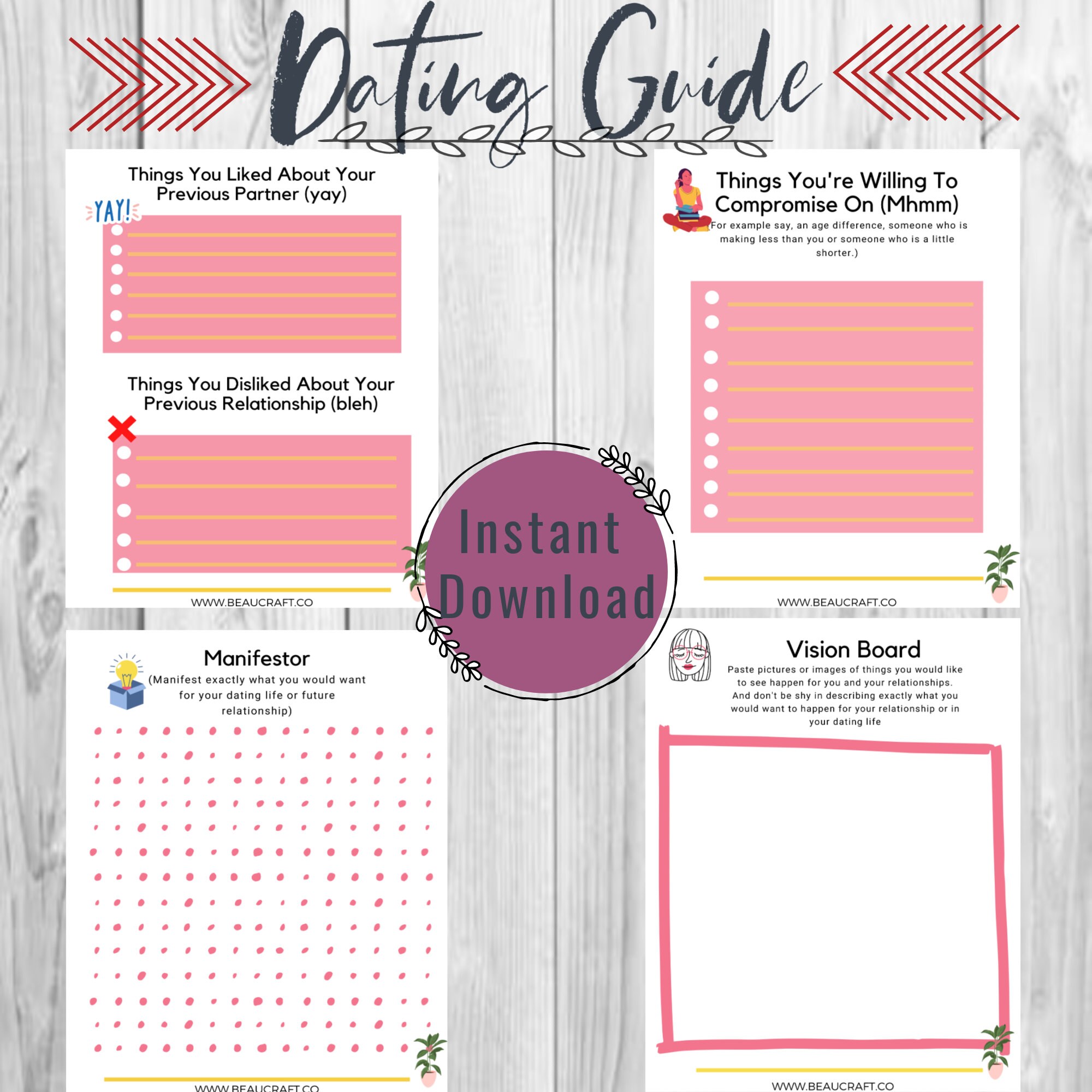 Dating Guide and Relationship Planner Digital Printable | Etsy