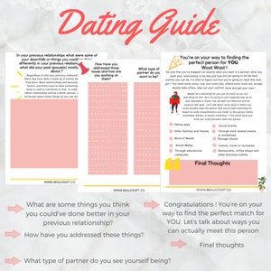 Dating Guide and Relationship Planner Printable Worksheet for | Etsy