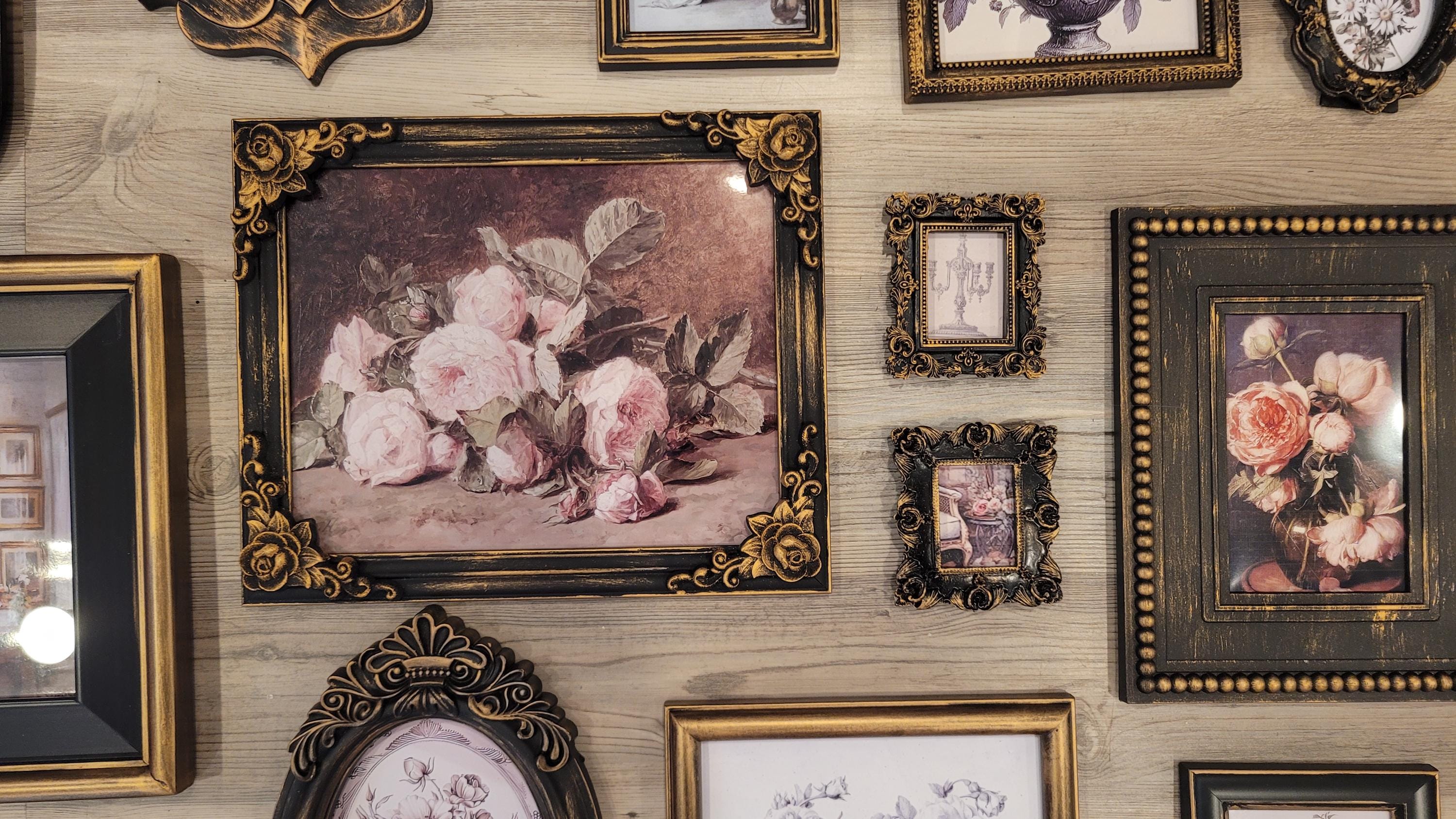 Vintage & Modern | Picture Frames | Gold Ornate Picture Frame | Moody | Dark Academia | Cottagecore | Gallery Wall Print | Maximalist