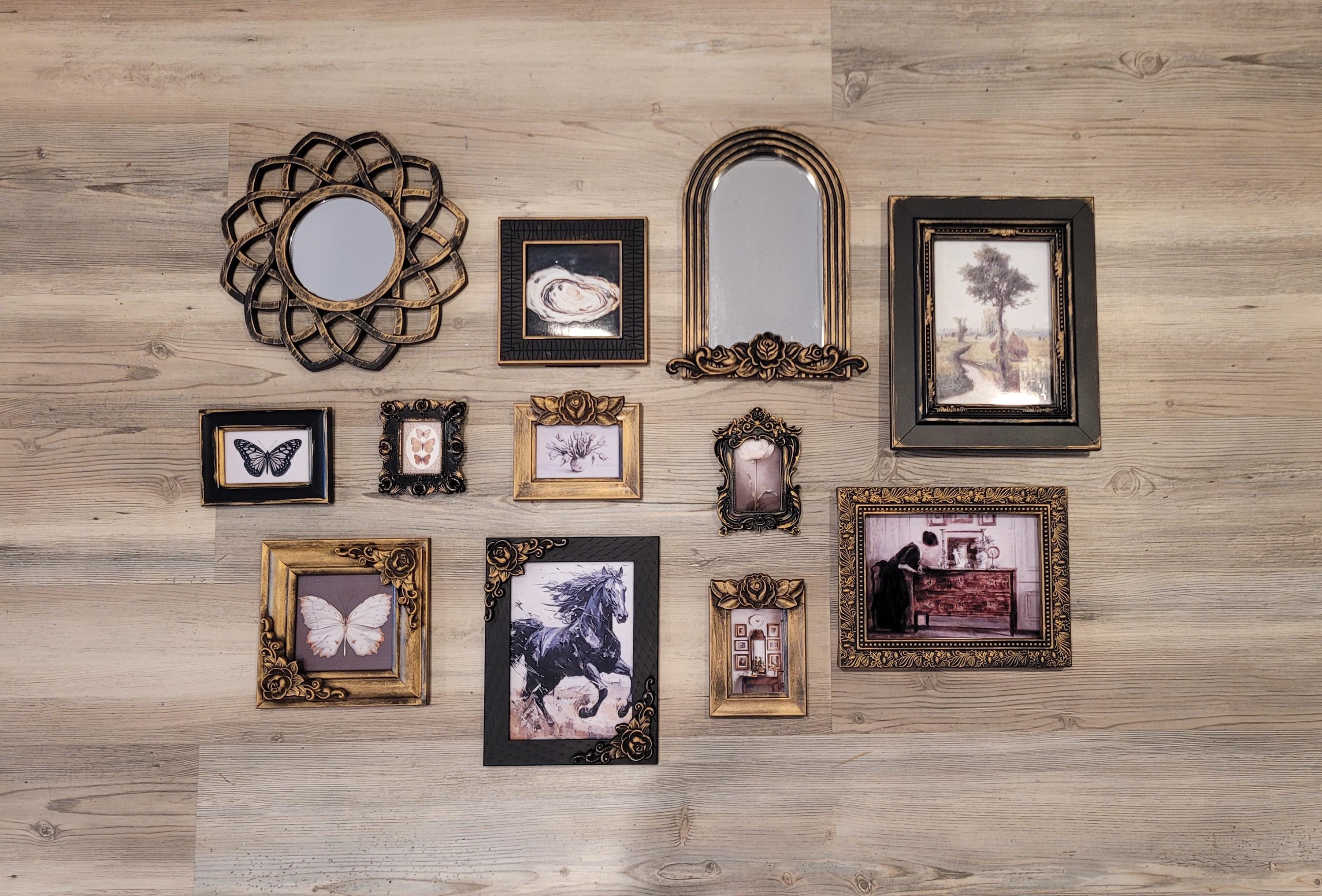 Vintage & Modern | Picture Frames | Gold Ornate Picture Frame | Moody | Dark Academia | Cottagecore | Gallery Wall Print | Maximalist