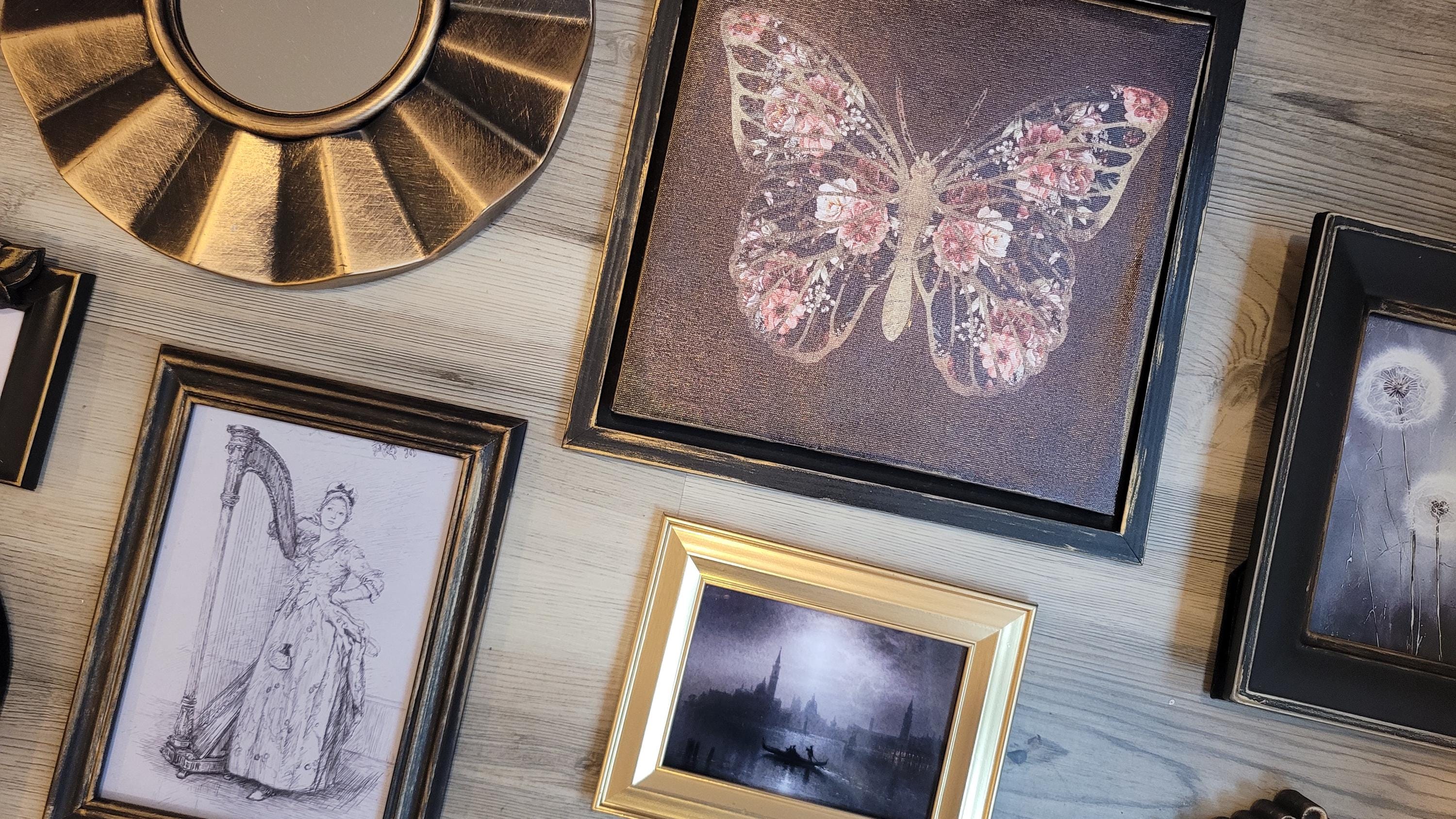 Vintage & Modern | Picture Frames | Gold Ornate Picture Frame | Moody | Dark Academia | Cottagecore | Gallery Wall Print | Maximalist