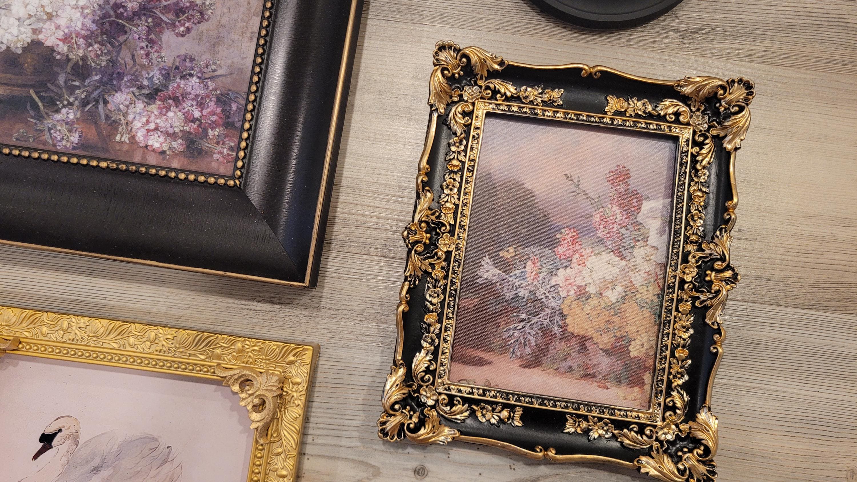 Vintage & Modern | Picture Frames | Gold Ornate Picture Frame | Moody | Dark Academia | Cottagecore | Gallery Wall Print | Maximalist