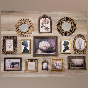Vintage and Modern Picture Frames: Gold Ornate, Moody, Dark Academia, Gallery Wall, Maximalist