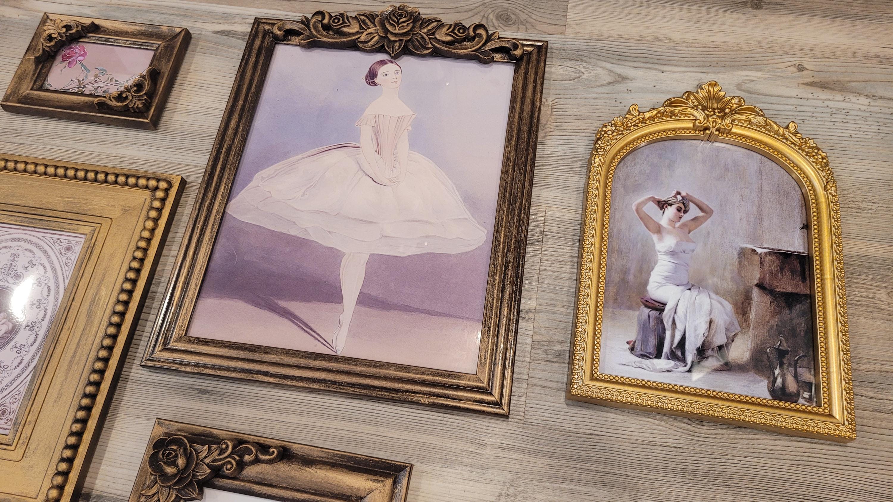 Vintage & Modern | Picture Frames | Gold Ornate Picture Frame | Moody | Dark Academia | Cottagecore | Gallery Wall Print | Maximalist