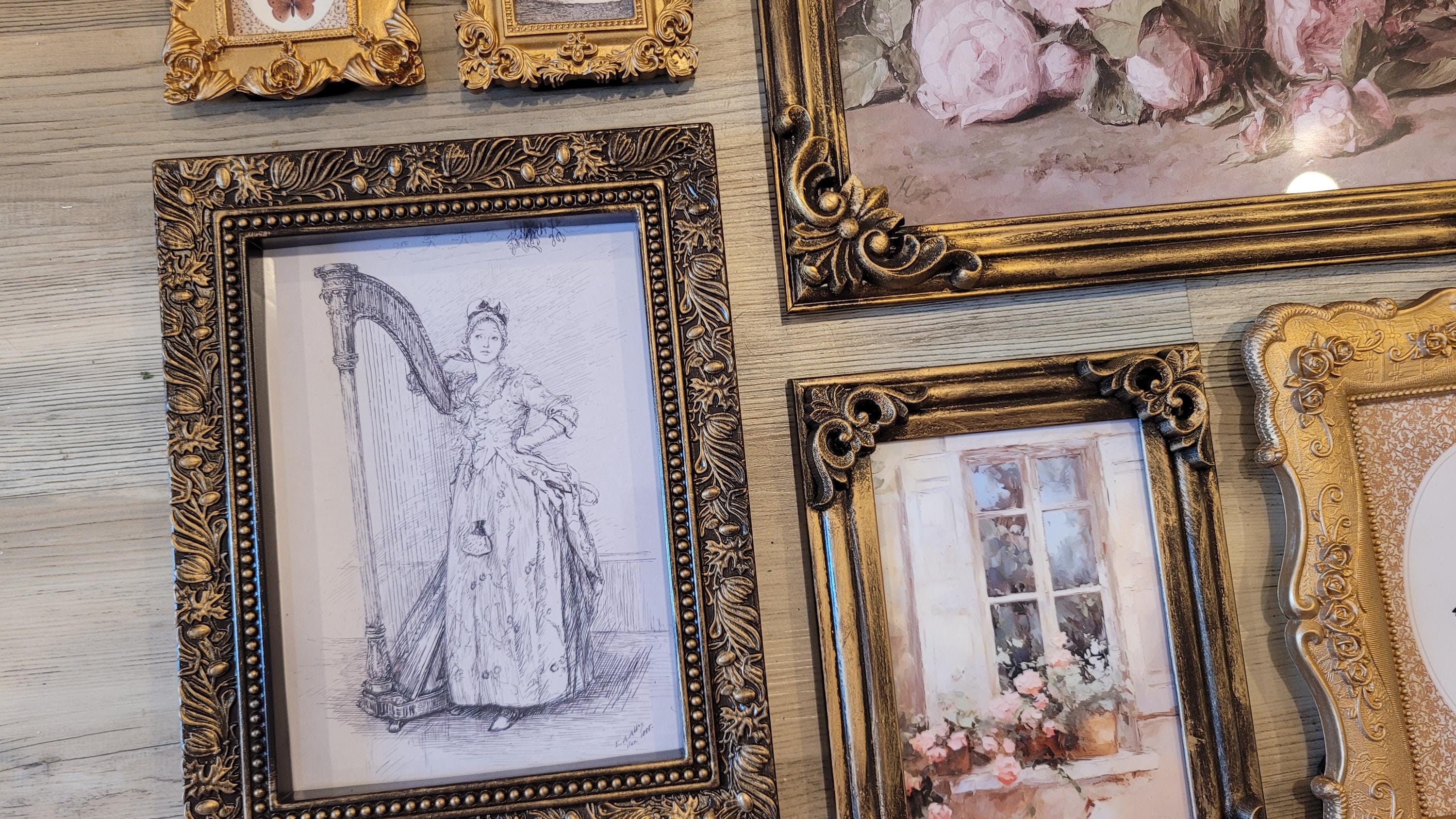 Vintage & Modern | Picture Frames | Gold Ornate Picture Frame | Moody | Dark Academia | Cottagecore | Gallery Wall Print | Maximalist