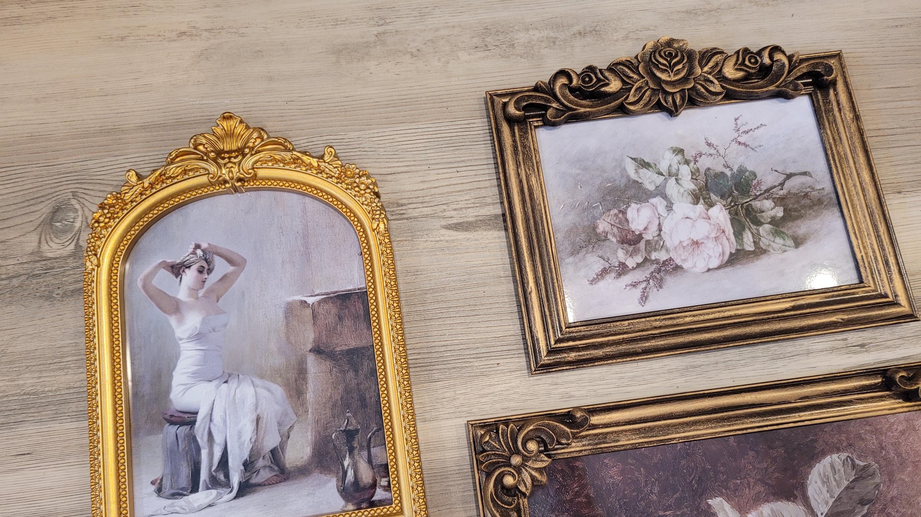 Vintage & Modern | Picture Frames | Gold Ornate Picture Frame | Moody | Dark Academia | Cottagecore | Gallery Wall Print | Maximalist