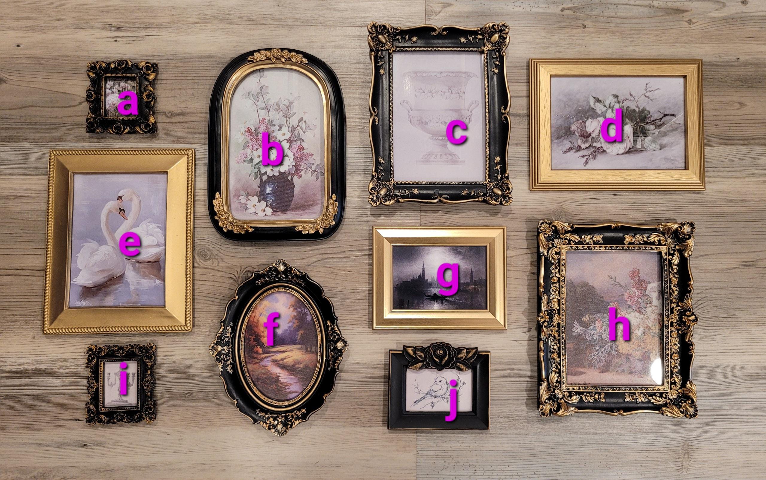 Vintage & Modern | Picture Frames | Gold Ornate Picture Frame | Moody | Dark Academia | Cottagecore | Gallery Wall Print | Maximalist