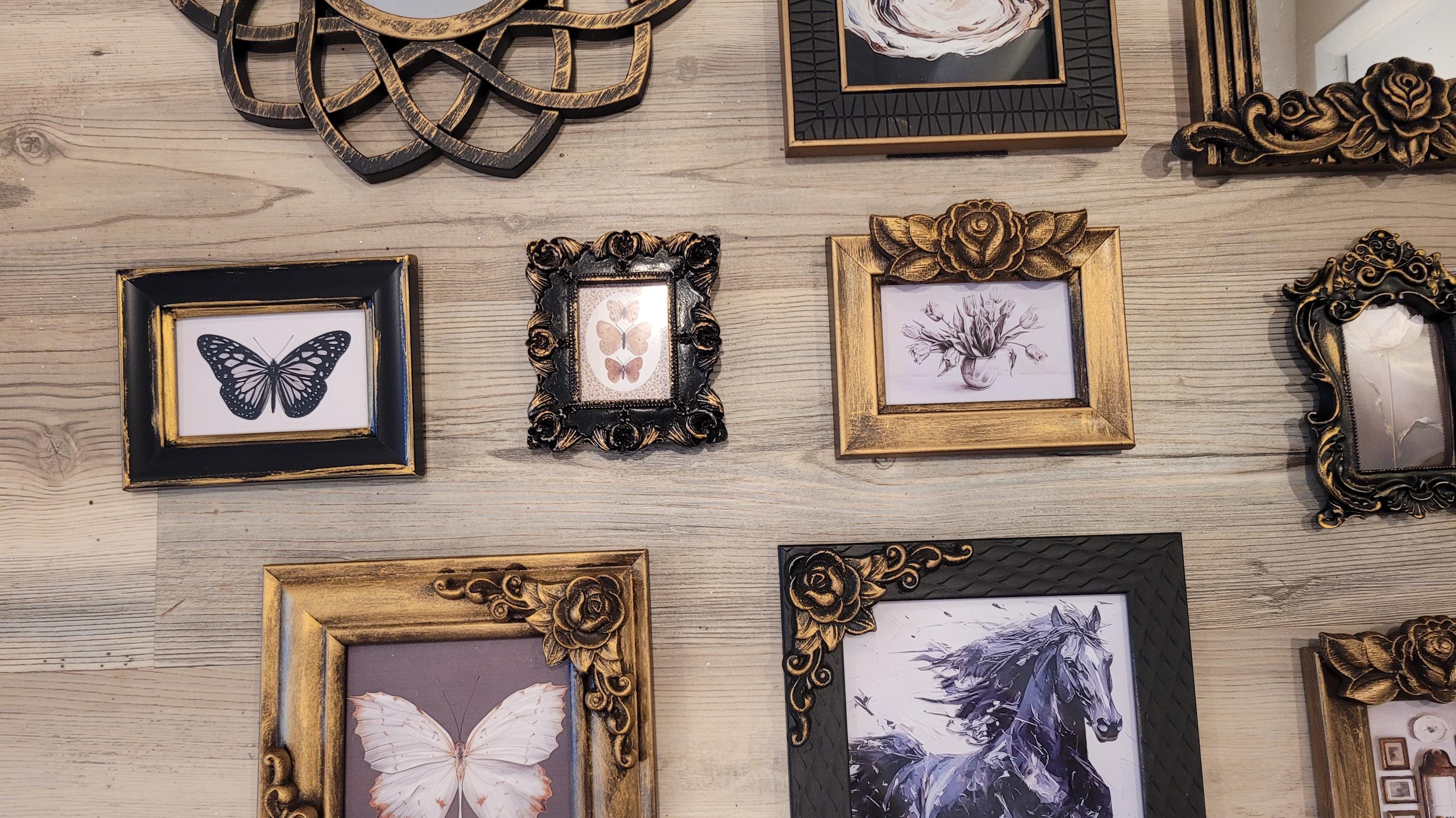 Vintage & Modern | Picture Frames | Gold Ornate Picture Frame | Moody | Dark Academia | Cottagecore | Gallery Wall Print | Maximalist