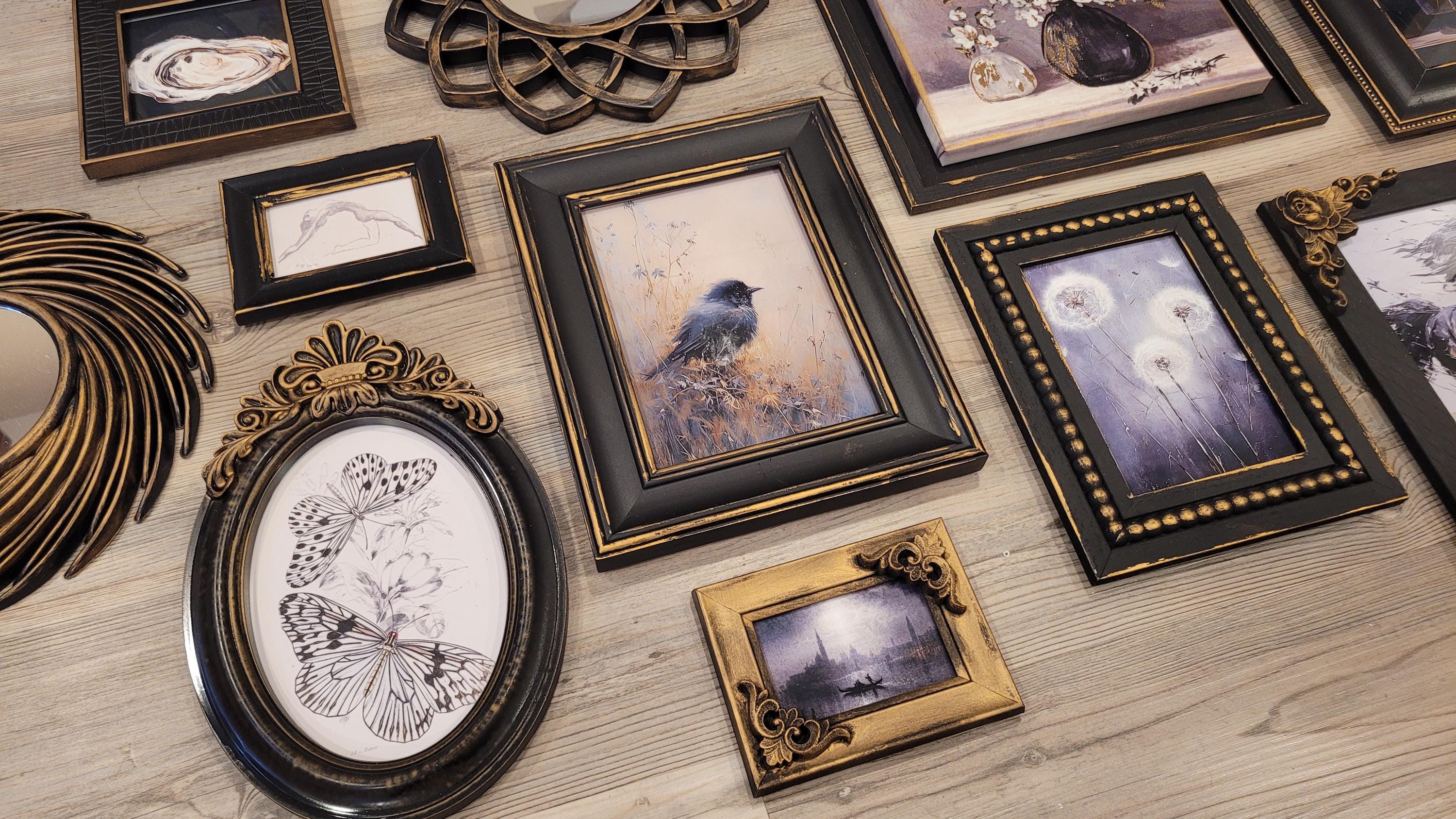 Vintage & Modern | Picture Frames | Gold Ornate Picture Frame | Moody | Dark Academia | Cottagecore | Gallery Wall Print | Maximalist