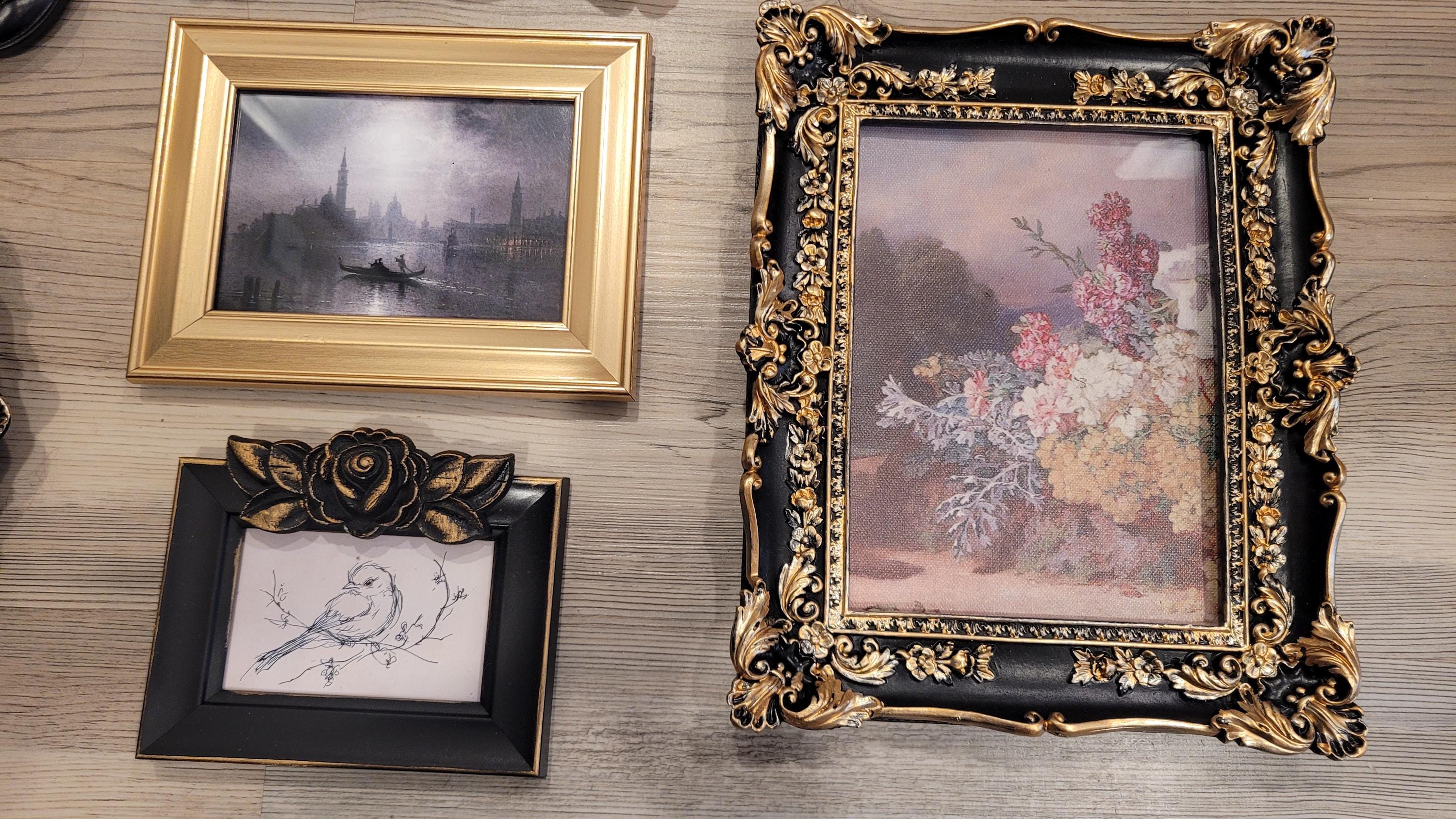 Vintage & Modern | Picture Frames | Gold Ornate Picture Frame | Moody | Dark Academia | Cottagecore | Gallery Wall Print | Maximalist