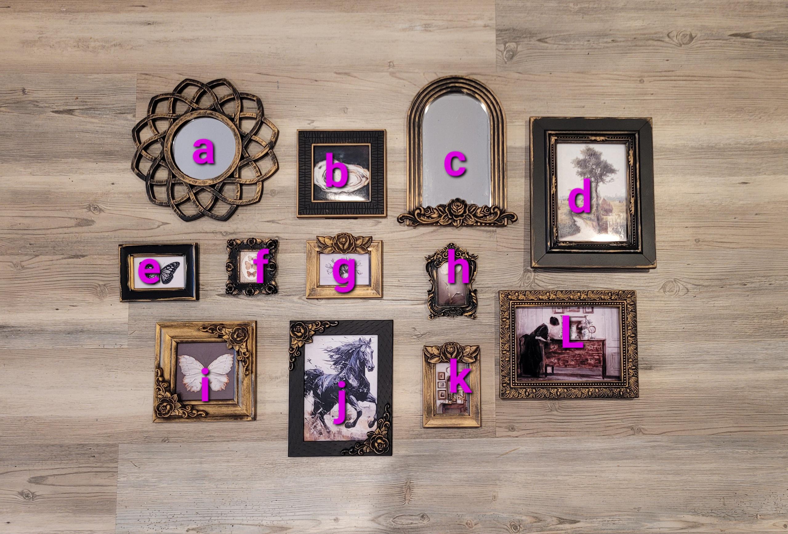 Vintage & Modern | Picture Frames | Gold Ornate Picture Frame | Moody | Dark Academia | Cottagecore | Gallery Wall Print | Maximalist