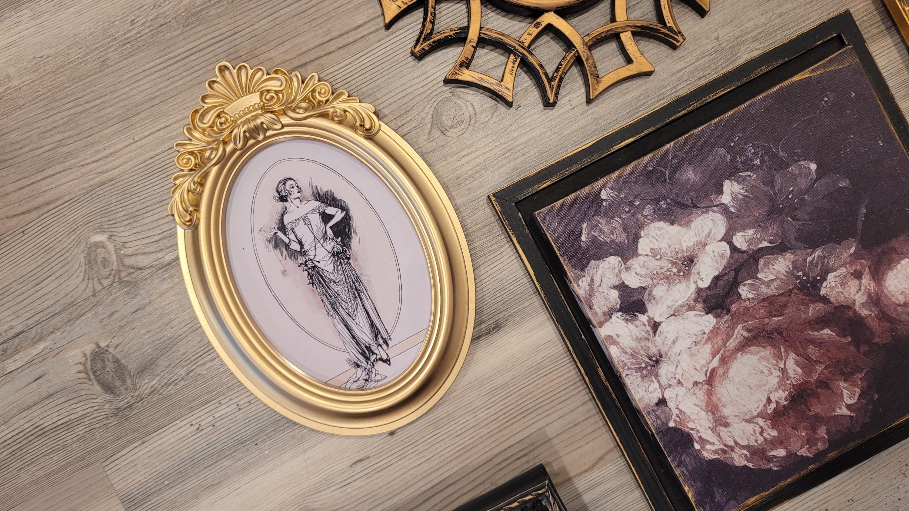 Vintage & Modern | Picture Frames | Gold Ornate Picture Frame | Moody | Dark Academia | Cottagecore | Gallery Wall Print | Maximalist
