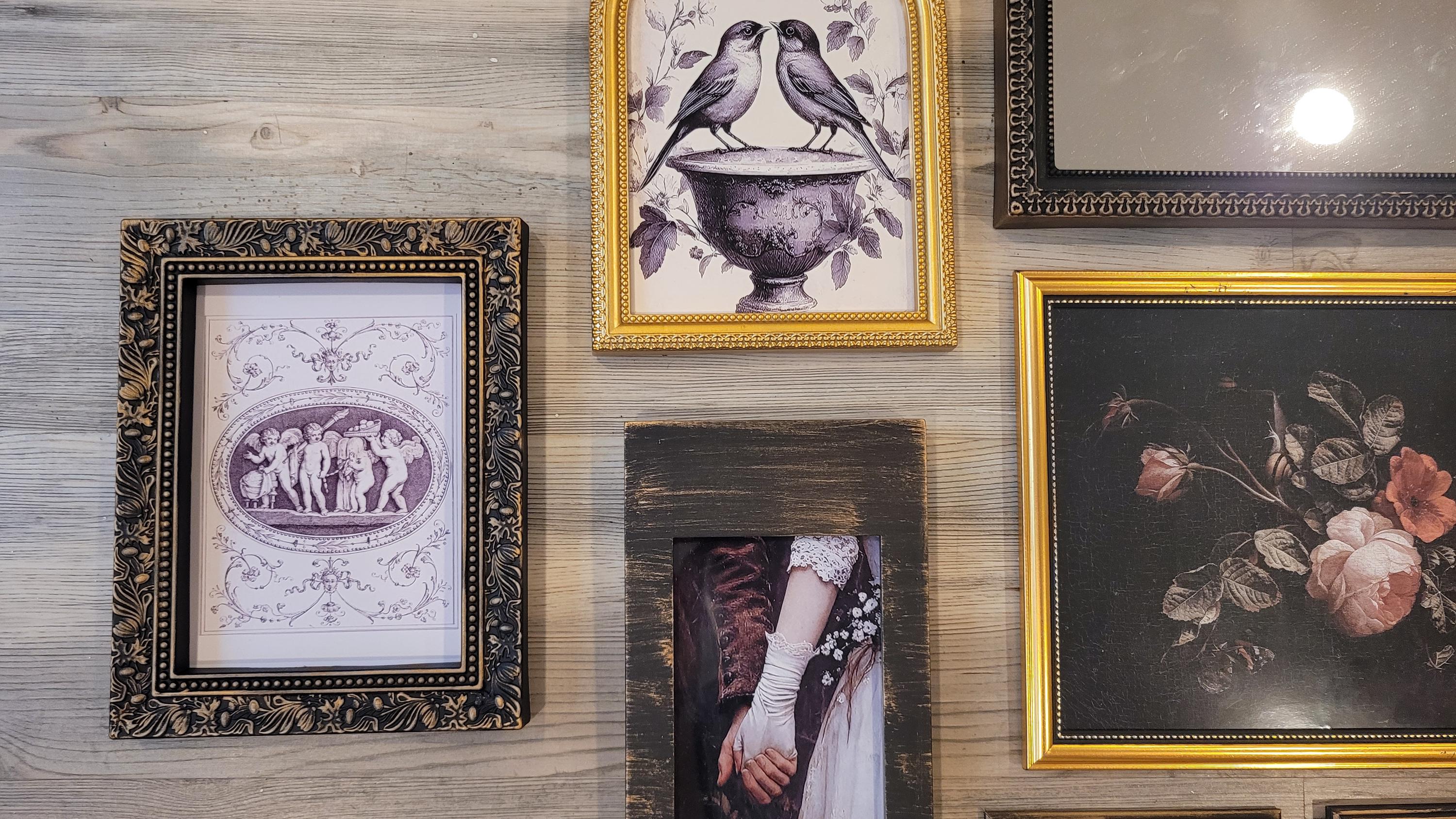 Vintage & Modern | Picture Frames Mirror | Gold Ornate Picture Frame | Moody | Dark Academia | Cottagecore | Gallery Wall Print | Maximalist