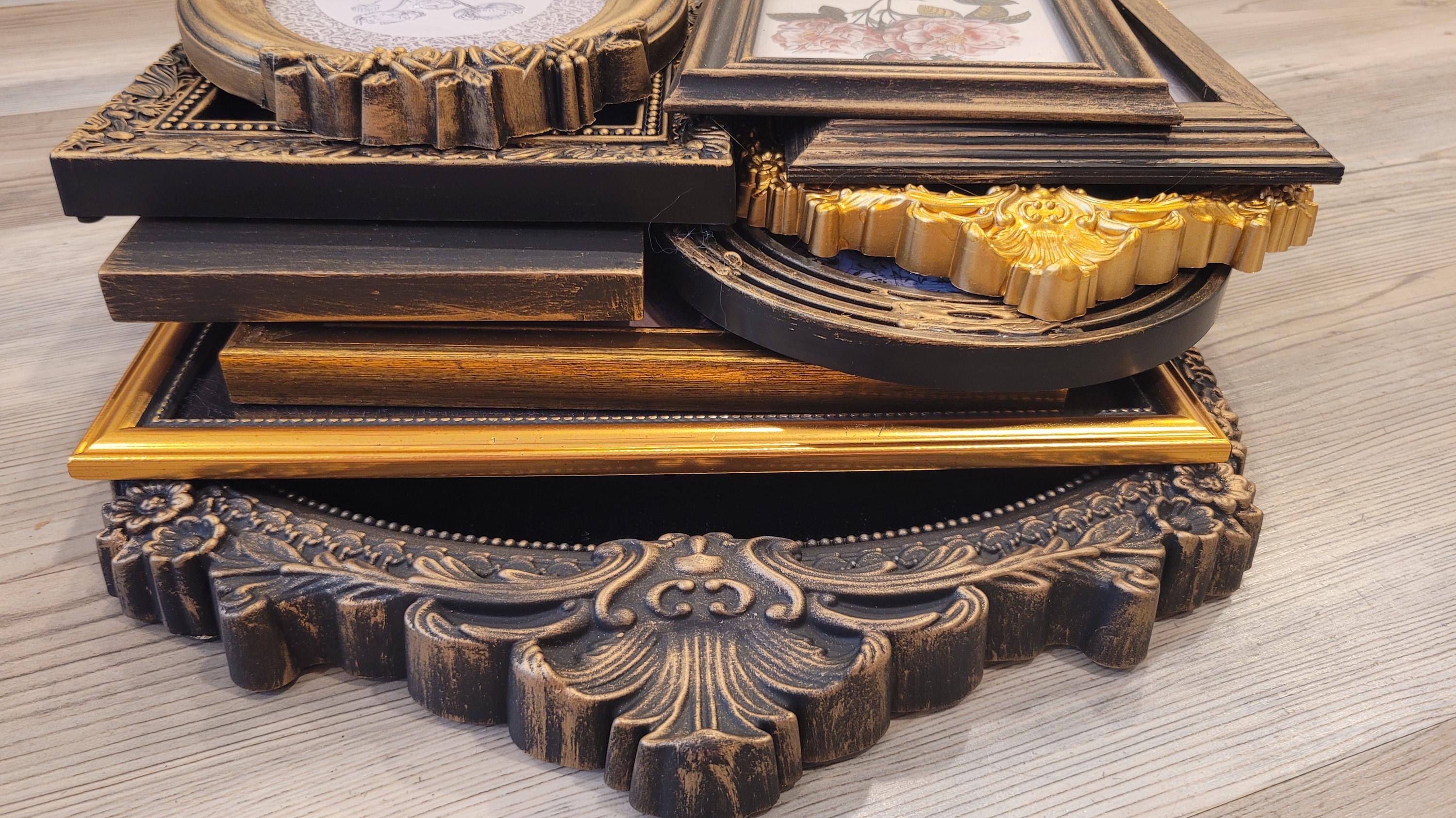 Vintage & Modern | Picture Frames Mirror | Gold Ornate Picture Frame | Moody | Dark Academia | Cottagecore | Gallery Wall Print | Maximalist