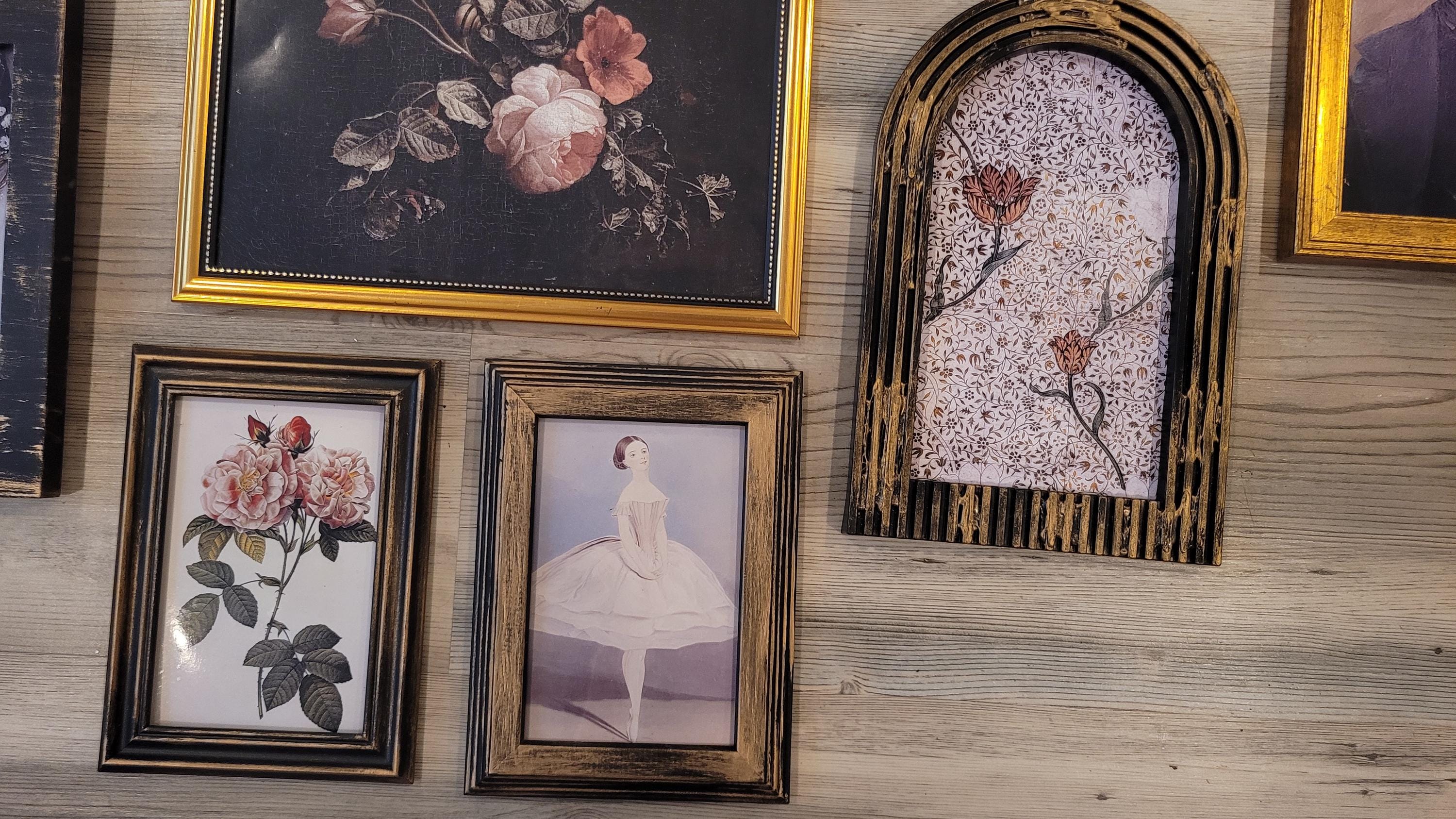 Vintage & Modern | Picture Frames Mirror | Gold Ornate Picture Frame | Moody | Dark Academia | Cottagecore | Gallery Wall Print | Maximalist