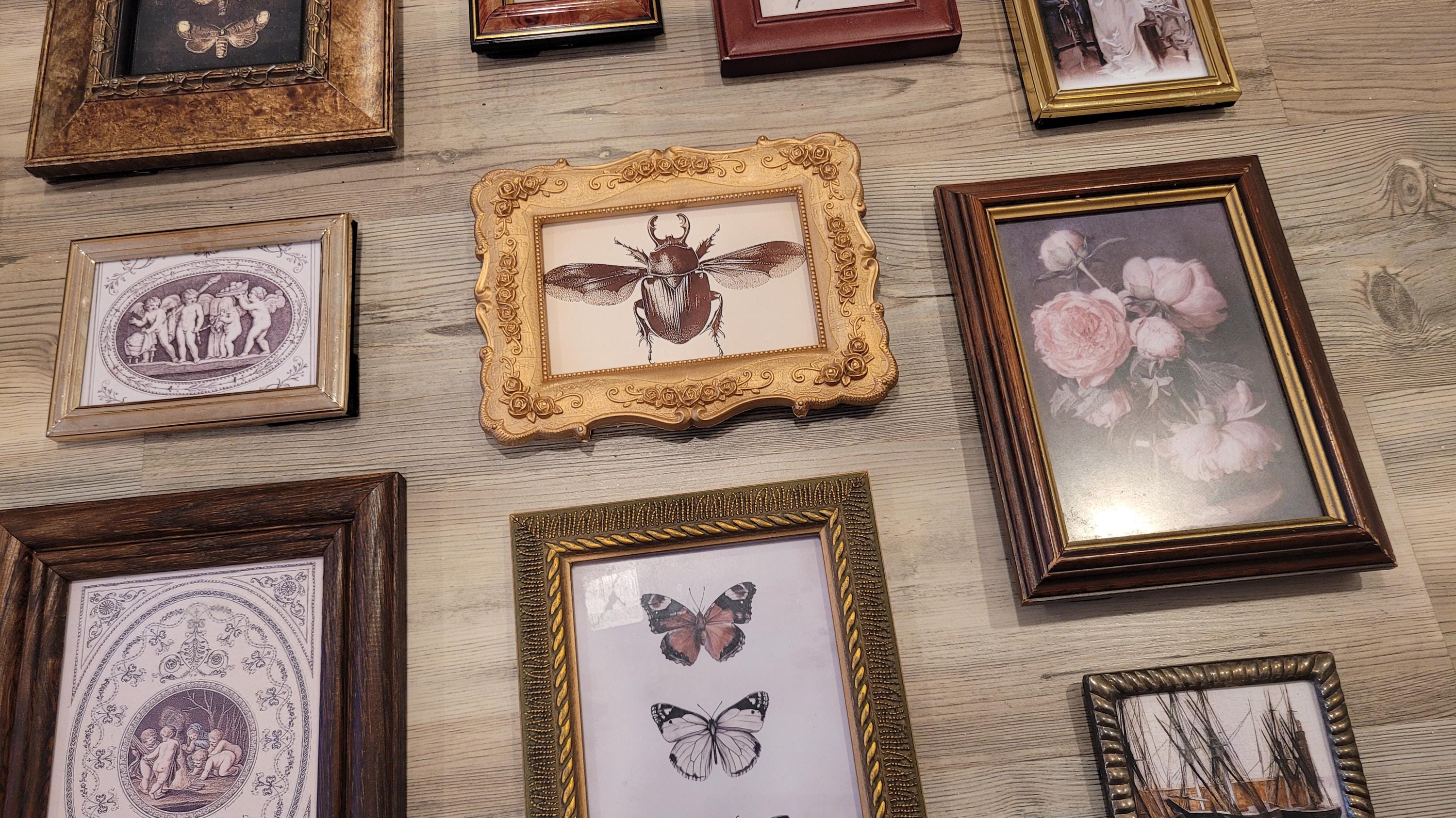 Vintage & Modern | Picture Frames | Gold Ornate Picture Frame | Moody | Dark Academia | Cottagecore | Gallery Wall Print | Maximalist