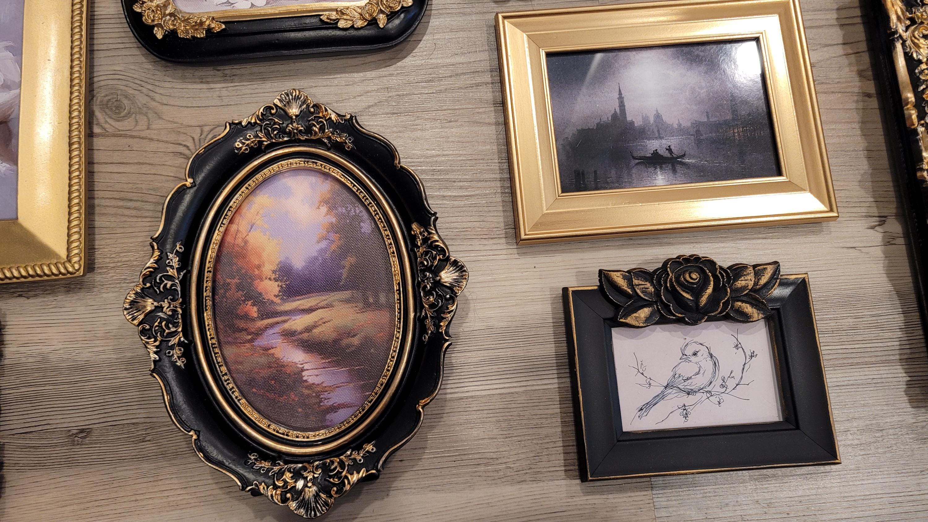 Vintage & Modern | Picture Frames | Gold Ornate Picture Frame | Moody | Dark Academia | Cottagecore | Gallery Wall Print | Maximalist