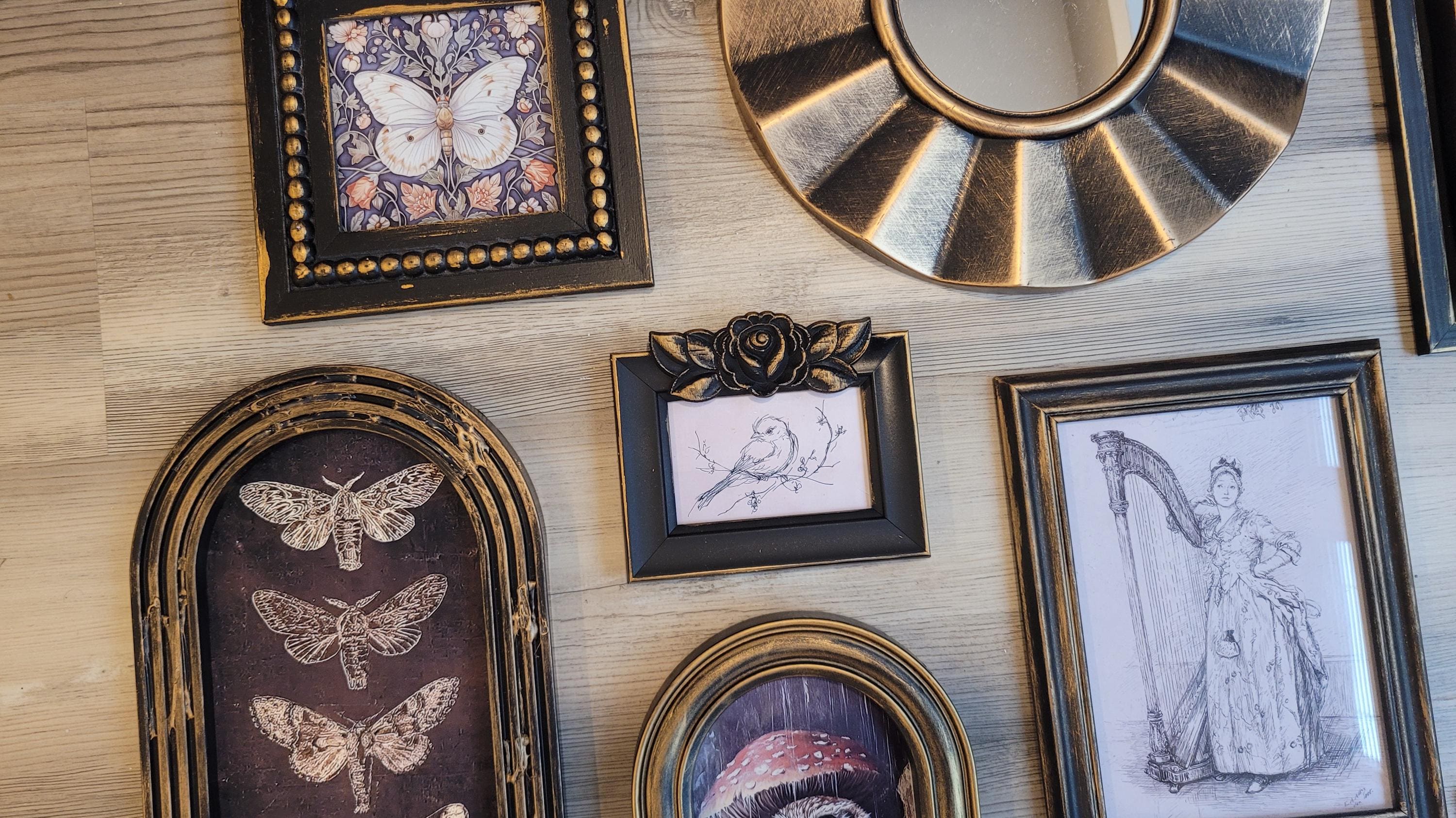 Vintage & Modern | Picture Frames | Gold Ornate Picture Frame | Moody | Dark Academia | Cottagecore | Gallery Wall Print | Maximalist