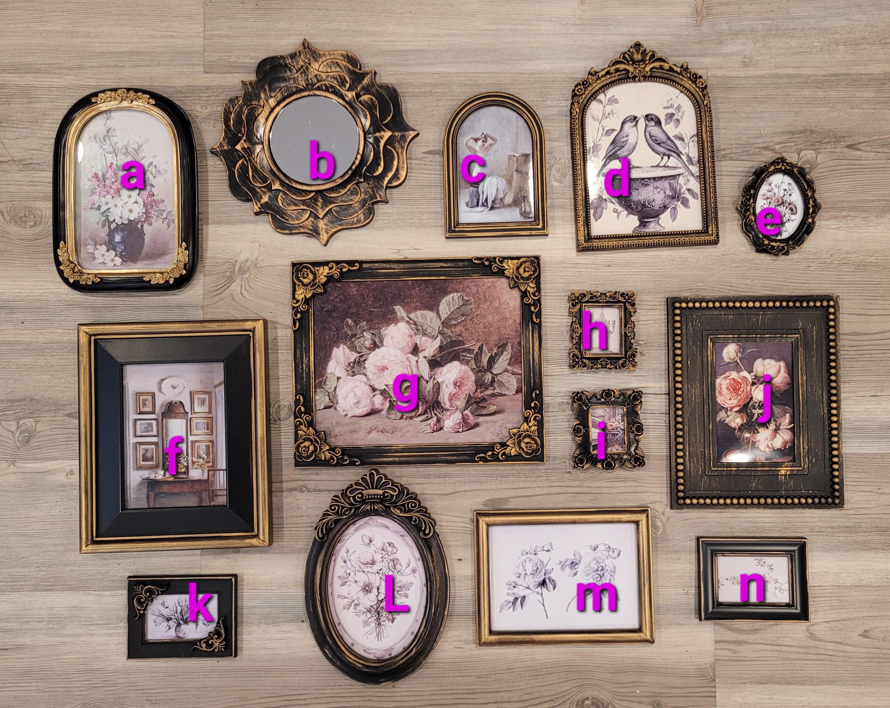 Vintage & Modern | Picture Frames | Gold Ornate Picture Frame | Moody | Dark Academia | Cottagecore | Gallery Wall Print | Maximalist