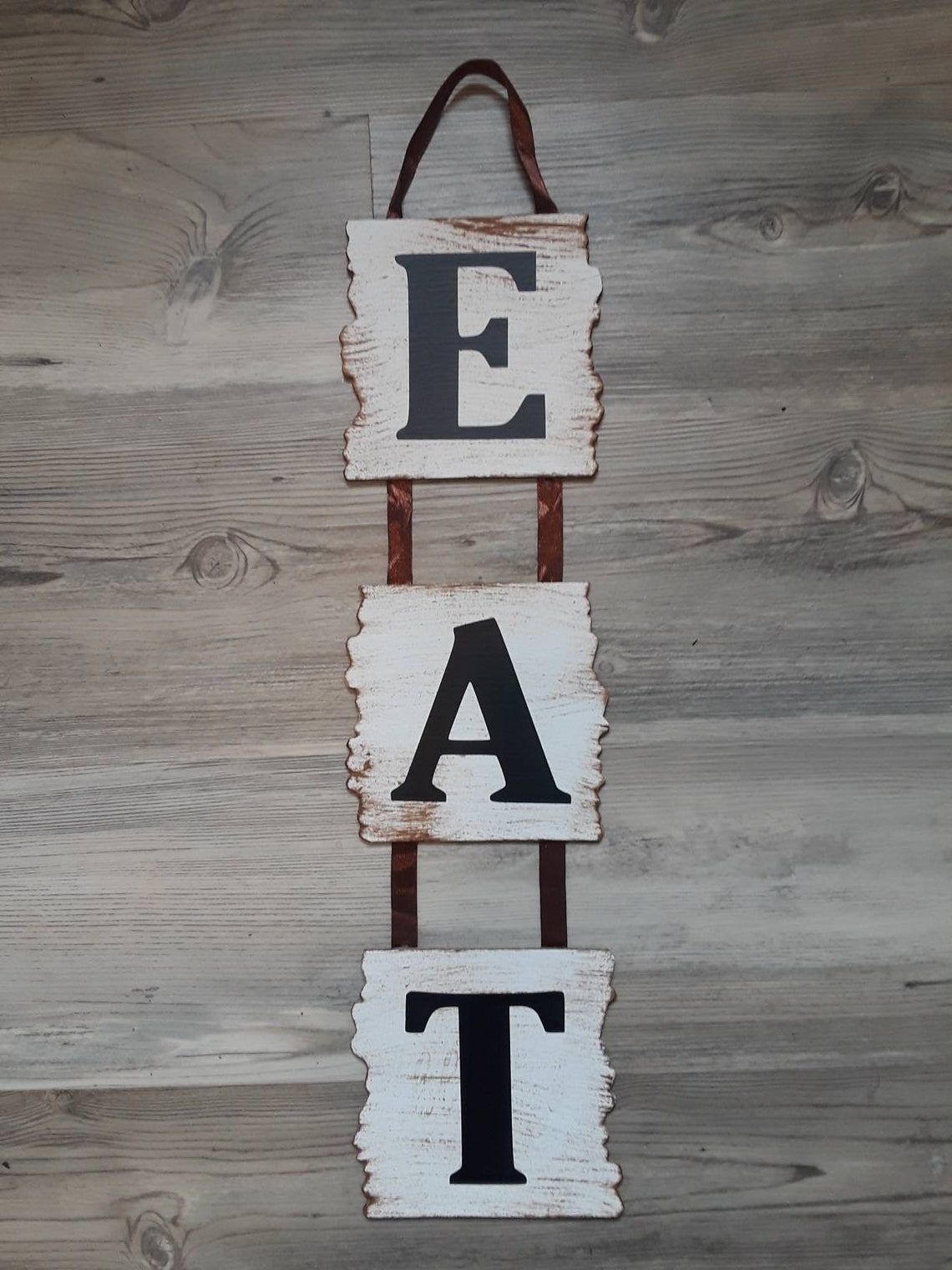EAT Rustic Kitchen Decor Farmhouse Wooden Wall Hanging Etsy