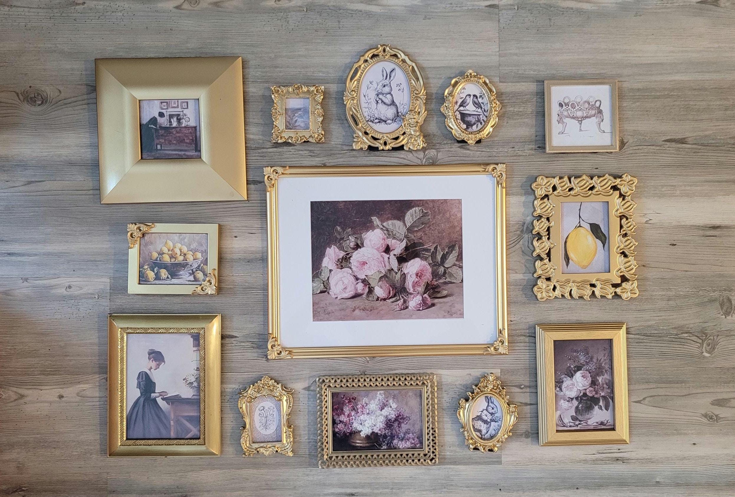Vintage and Modern Picture Frames: Gold Ornate, Moody, Dark Academia, Gallery Wall, Maximalist