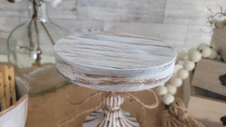 Distressed Decorative Wood / Glass Riser Rustic Country - Etsy