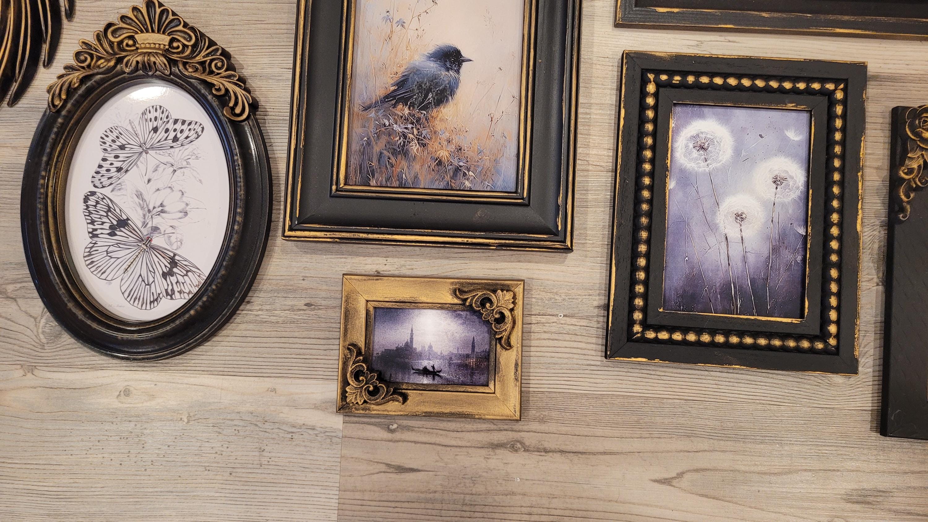 Vintage & Modern | Picture Frames | Gold Ornate Picture Frame | Moody | Dark Academia | Cottagecore | Gallery Wall Print | Maximalist