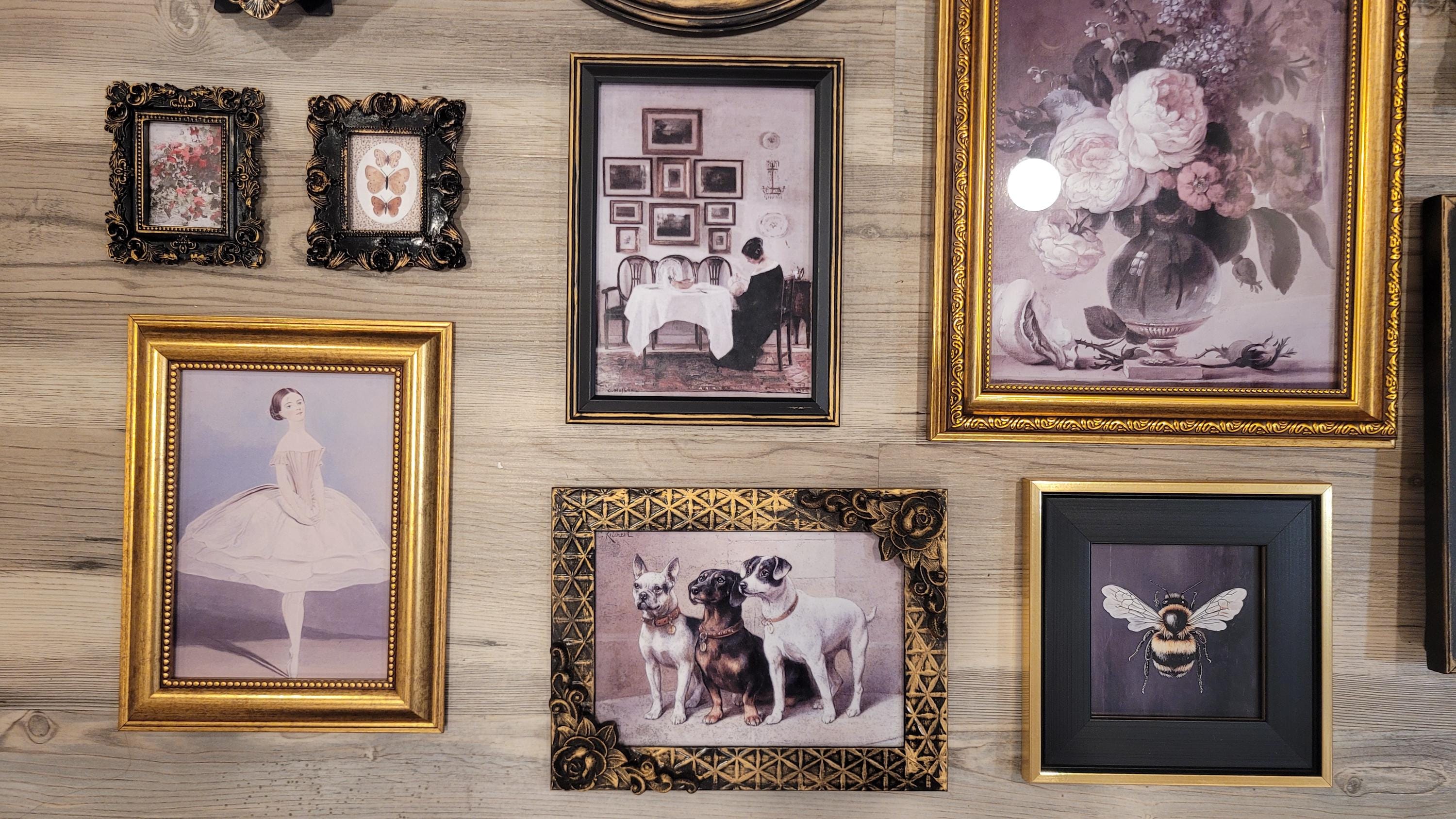 Vintage & Modern | Picture Frames | Gold Ornate Picture Frame | Moody | Dark Academia | Cottagecore | Gallery Wall Print | Maximalist