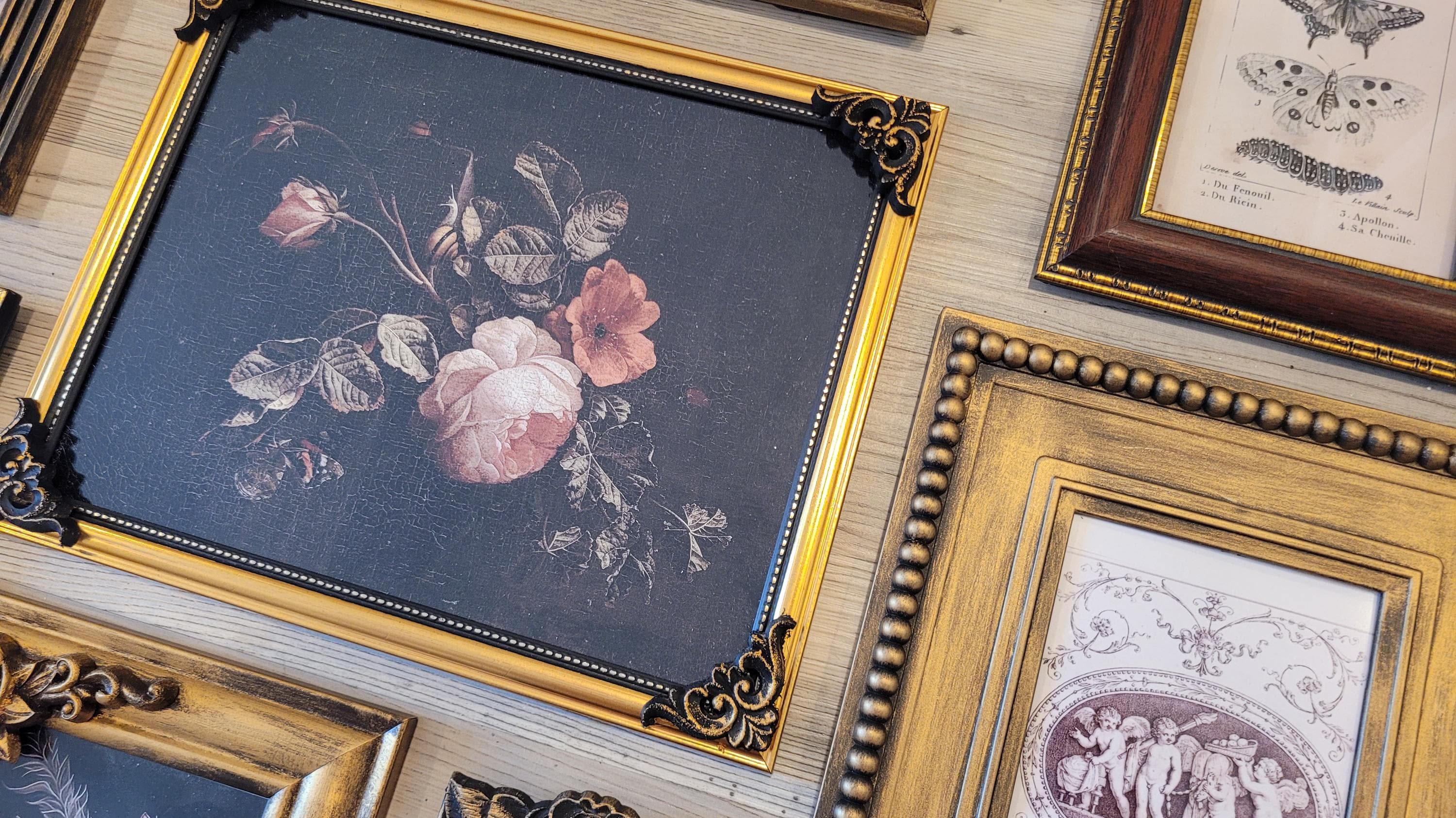 Vintage & Modern | Picture Frames | Gold Ornate Picture Frame | Moody | Dark Academia | Cottagecore | Gallery Wall Print | Maximalist