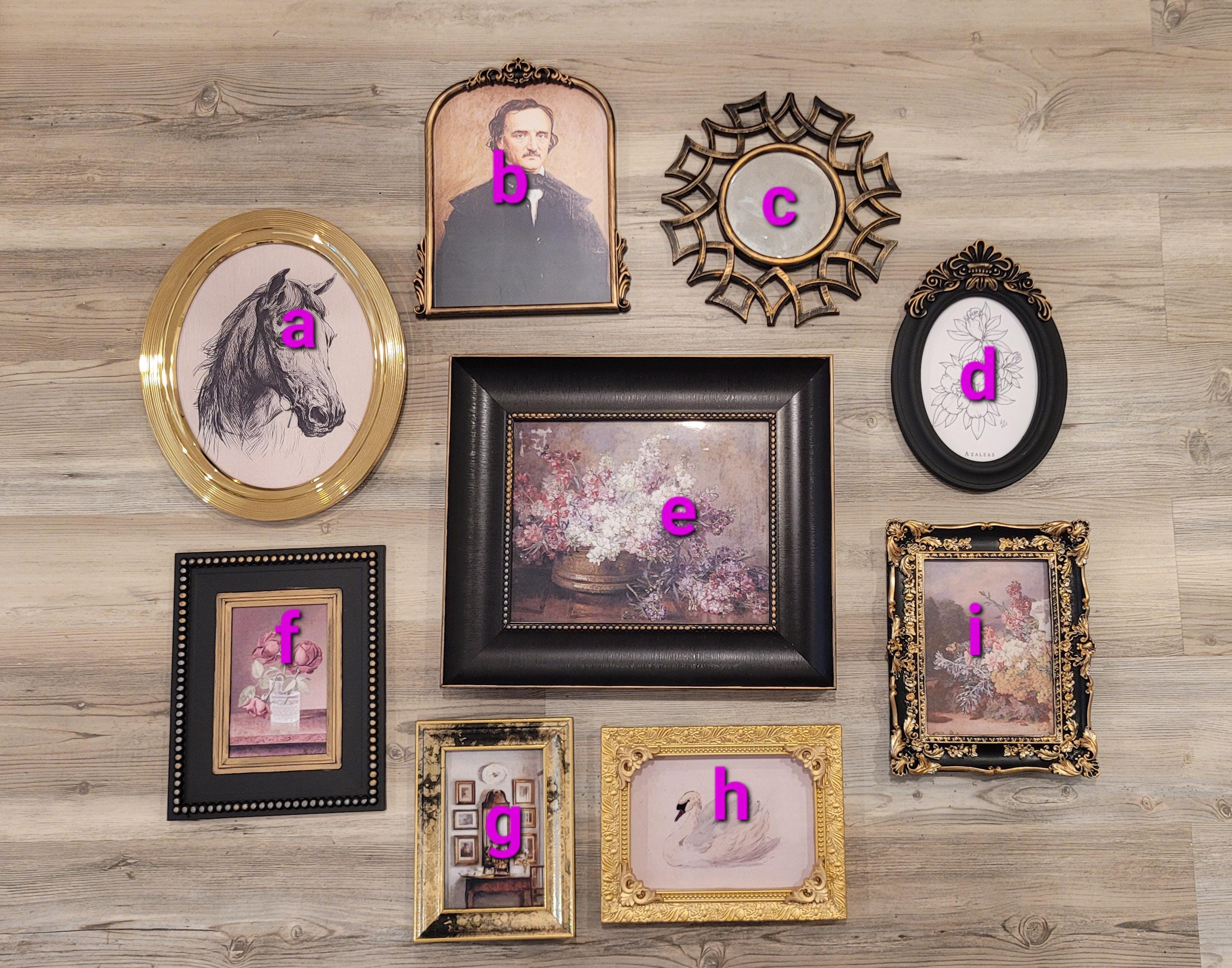 Vintage & Modern | Picture Frames | Gold Ornate Picture Frame | Moody | Dark Academia | Cottagecore | Gallery Wall Print | Maximalist