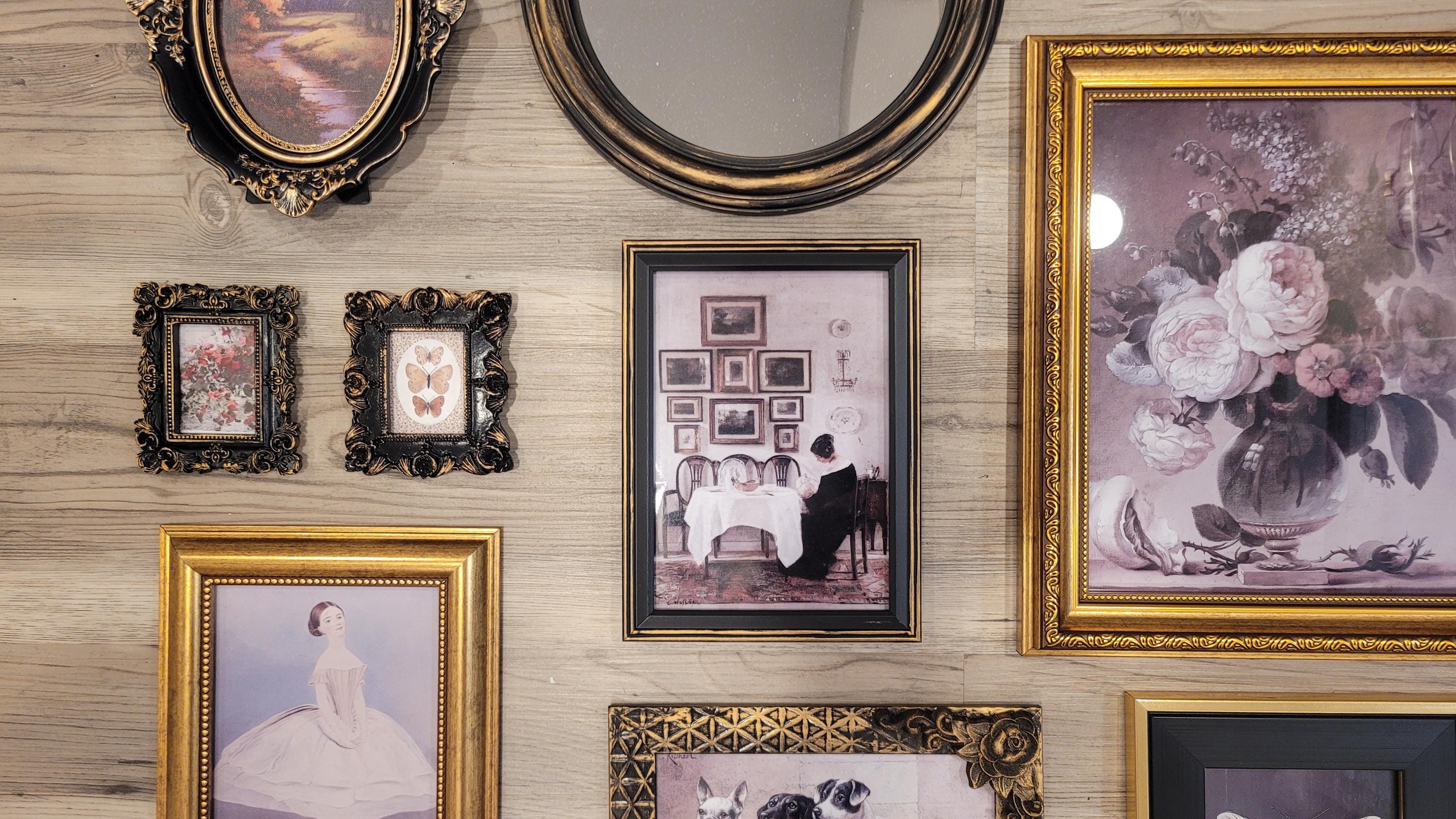 Vintage & Modern | Picture Frames | Gold Ornate Picture Frame | Moody | Dark Academia | Cottagecore | Gallery Wall Print | Maximalist