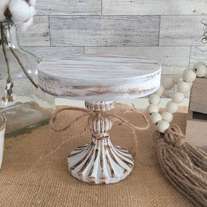 Distressed Decorative Wood / Glass Riser | Rustic Country Farmhouse | Tabletop Decor | Tier Tray Decor | Candleholder | French Cottage Style