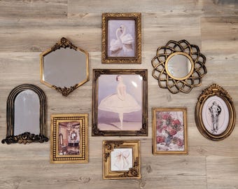 Vintage and Modern Picture Frames: Gold Ornate, Moody, Dark Academia, Gallery Wall, Maximalist