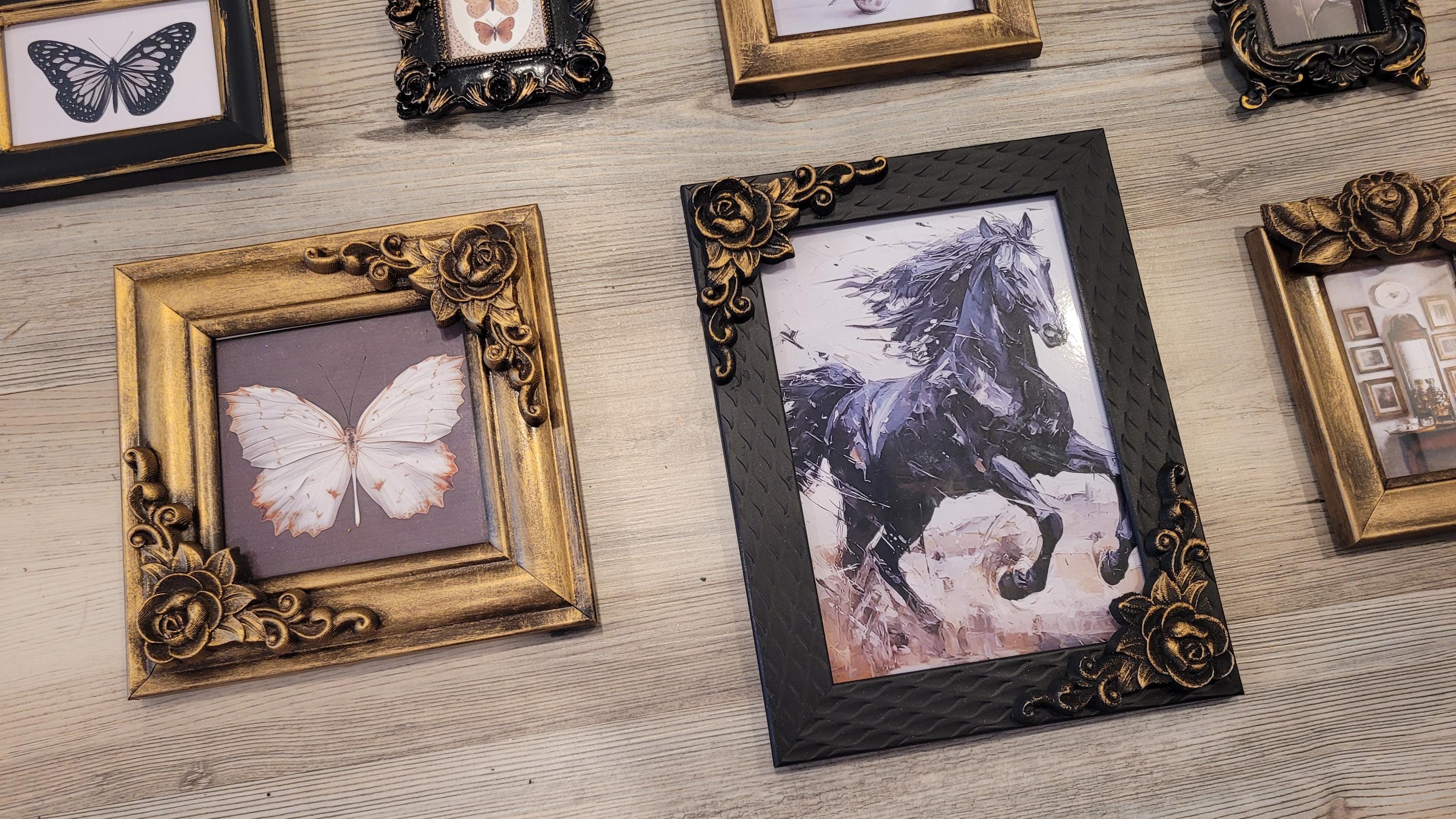 Vintage & Modern | Picture Frames | Gold Ornate Picture Frame | Moody | Dark Academia | Cottagecore | Gallery Wall Print | Maximalist
