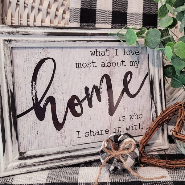 Home | Black & White Distressed Frame Tier Tray Decor | Rustic Farmhouse Decor | Farmhouse Livingroom Decor | Easle Back | Wall Hanger