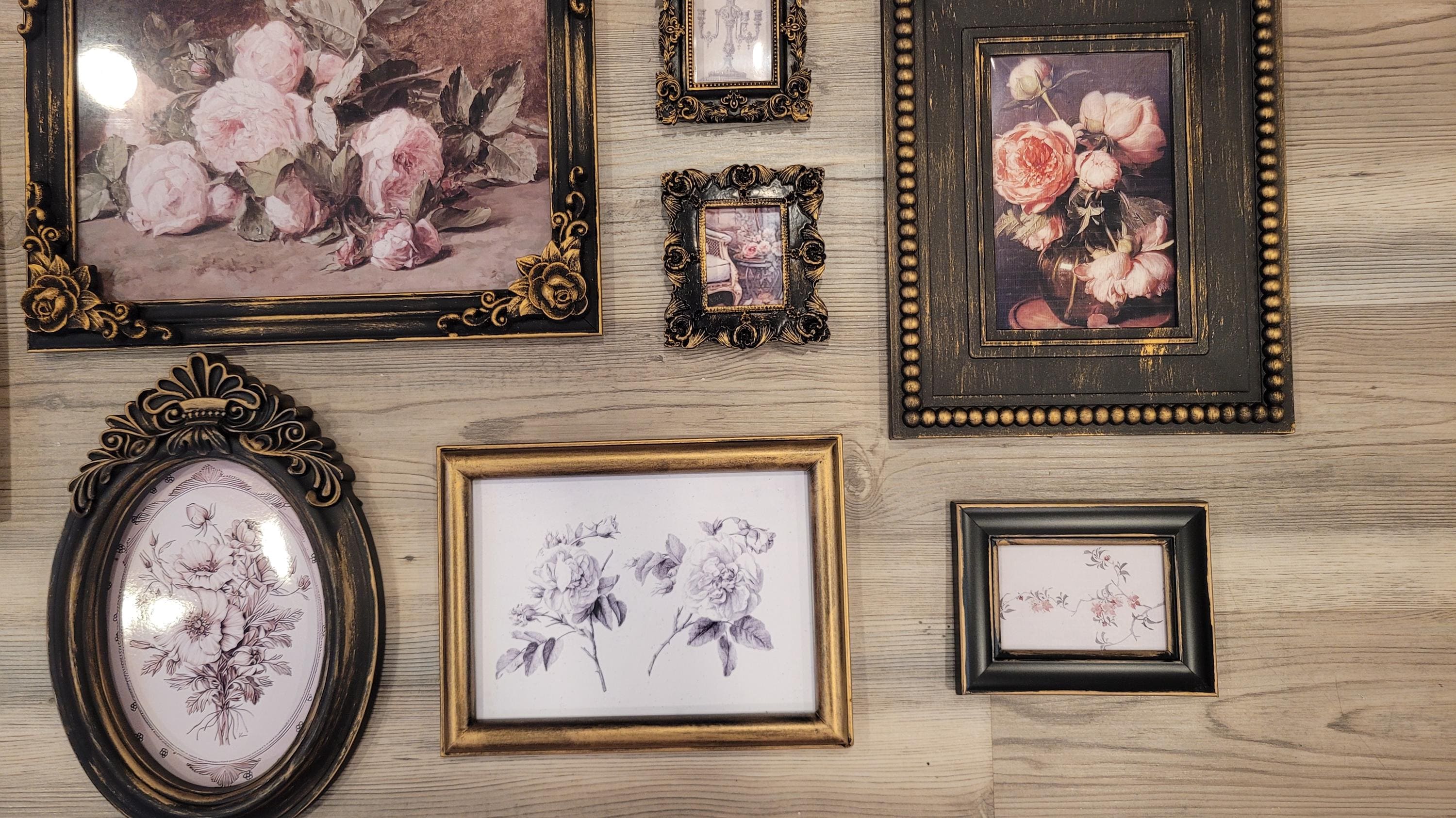 Vintage & Modern | Picture Frames | Gold Ornate Picture Frame | Moody | Dark Academia | Cottagecore | Gallery Wall Print | Maximalist