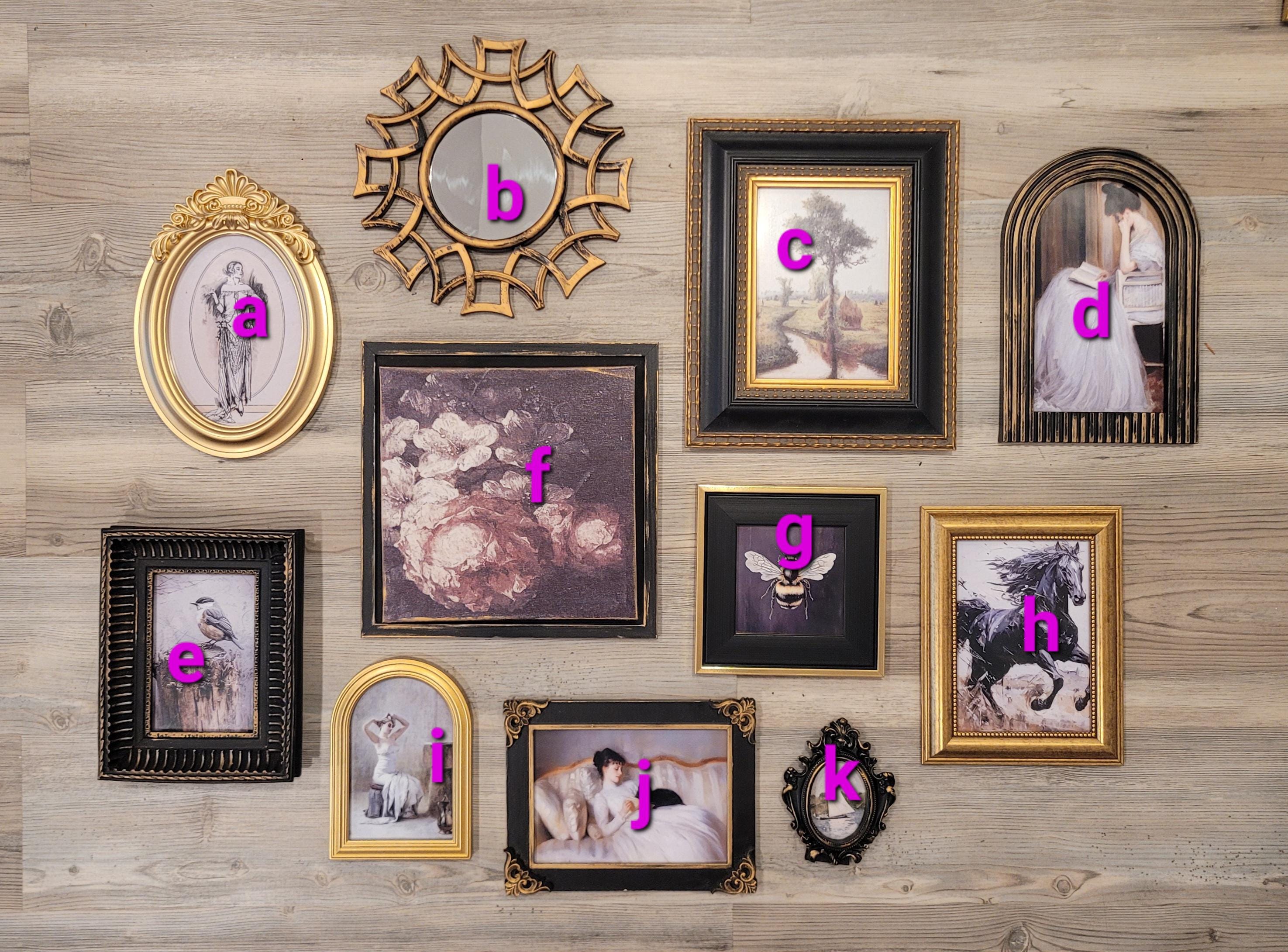 Vintage & Modern | Picture Frames | Gold Ornate Picture Frame | Moody | Dark Academia | Cottagecore | Gallery Wall Print | Maximalist