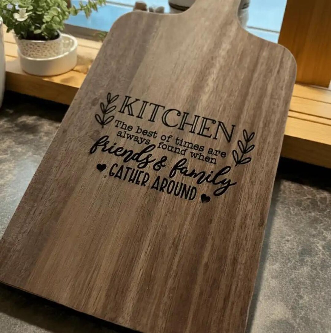 Personalized Acacia Wood Cutting Board: Engraved Charcuterie Board - Etsy