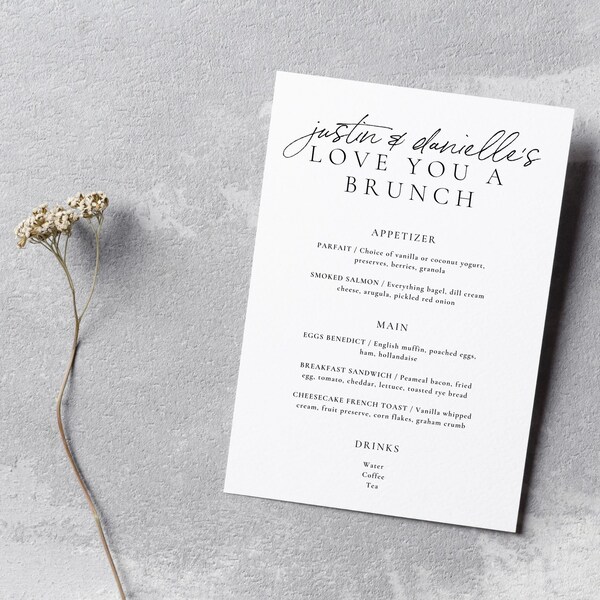 Engagement Party Menu Template Etsy Engagement Party Menu Template Etsy