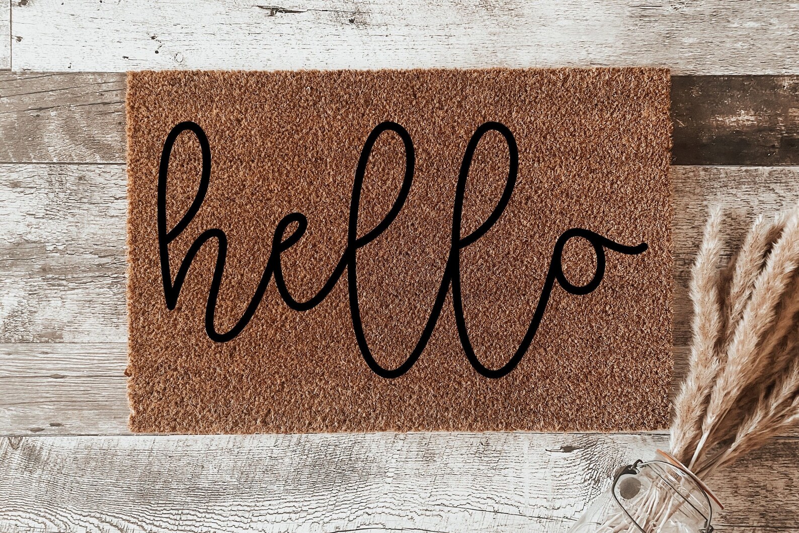 Hello Doormat Mat Home Decor Front door Mat Fall Etsy