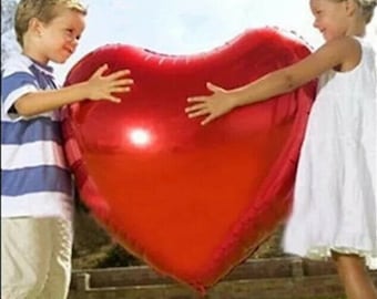 32/" Giant Red Heart Foil Helium Balloons Valentines Day Wedding Party Engagement