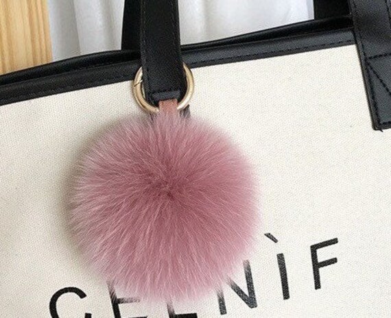 Fendi, Accessories, Fendi Pink Fox Fur Rabbit Fur Bag Charm Keychain